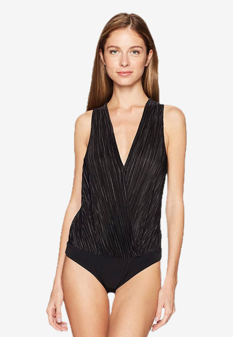 V-Neck Bodysuit W_Snap Closure