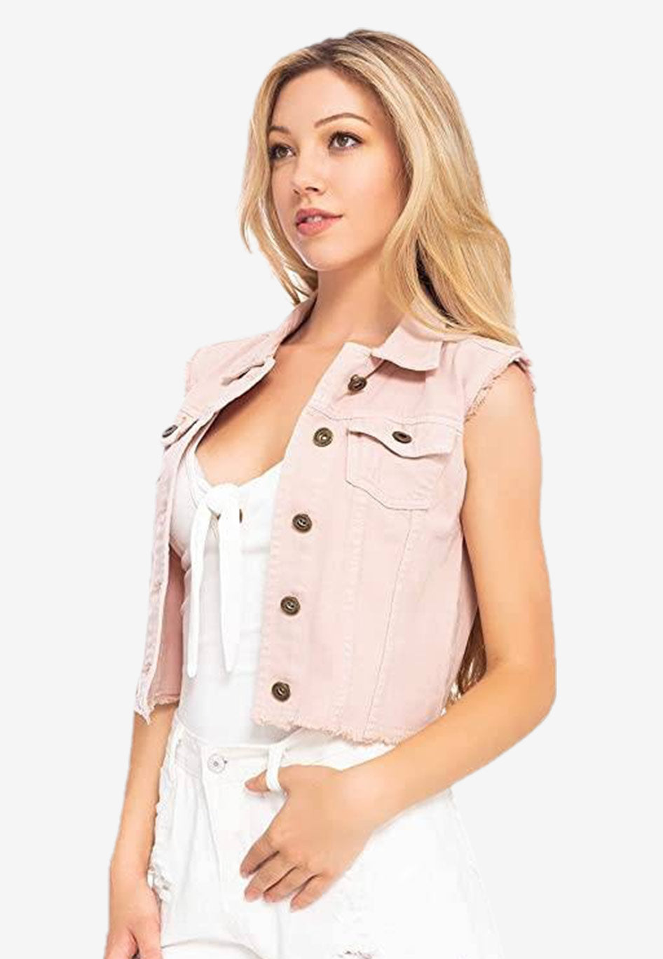 Crop Jacket Jean Vest