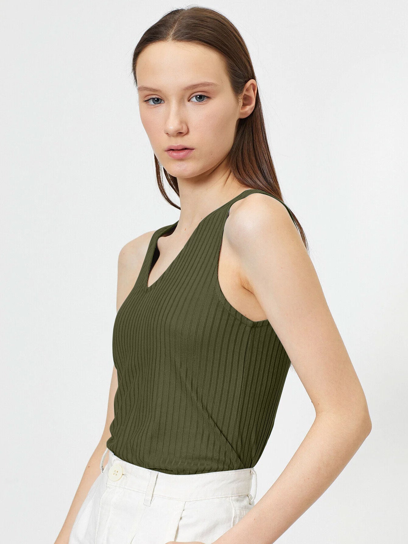 Basics V Neck Tank Top