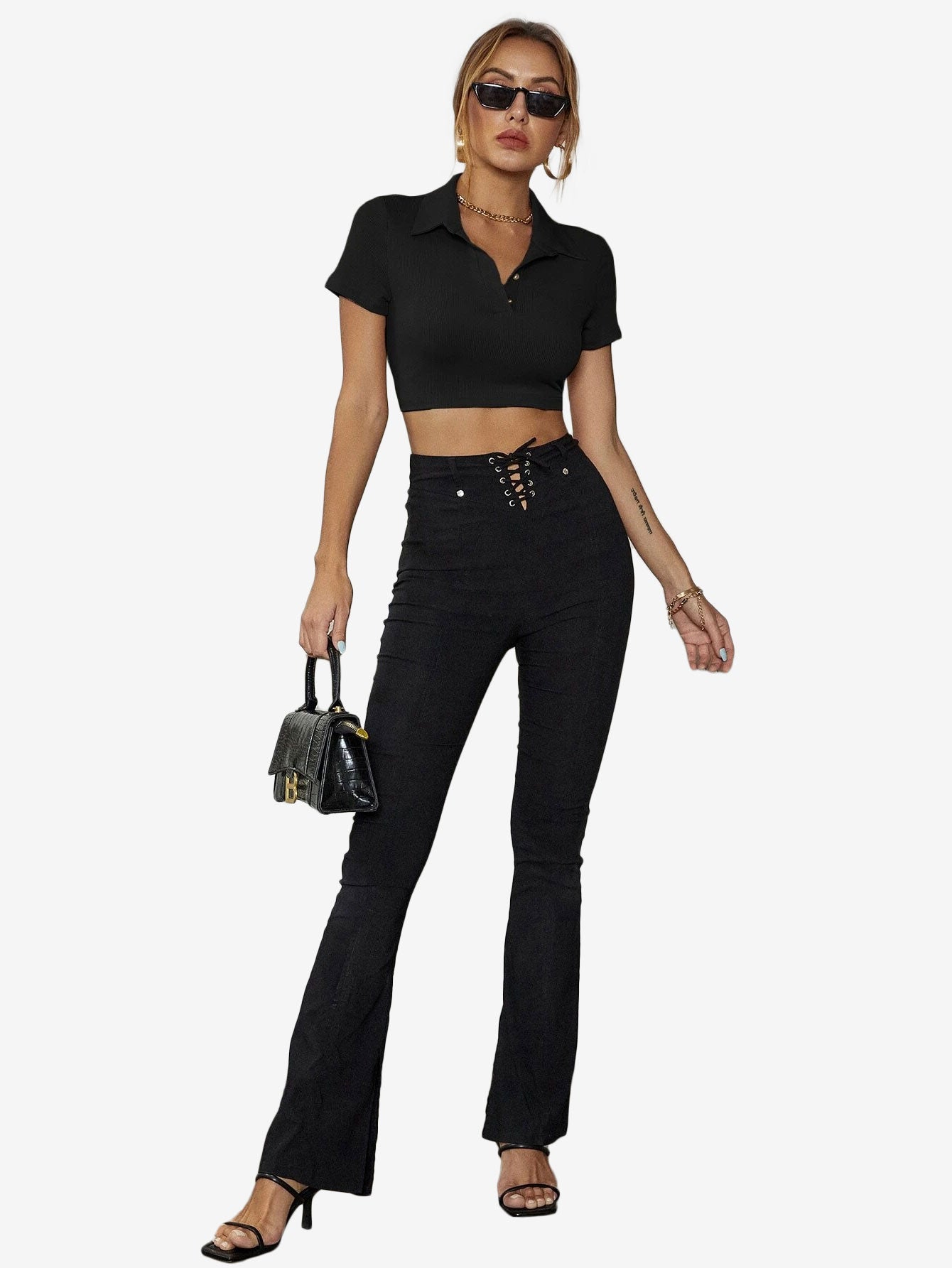 Collar Crop Polo