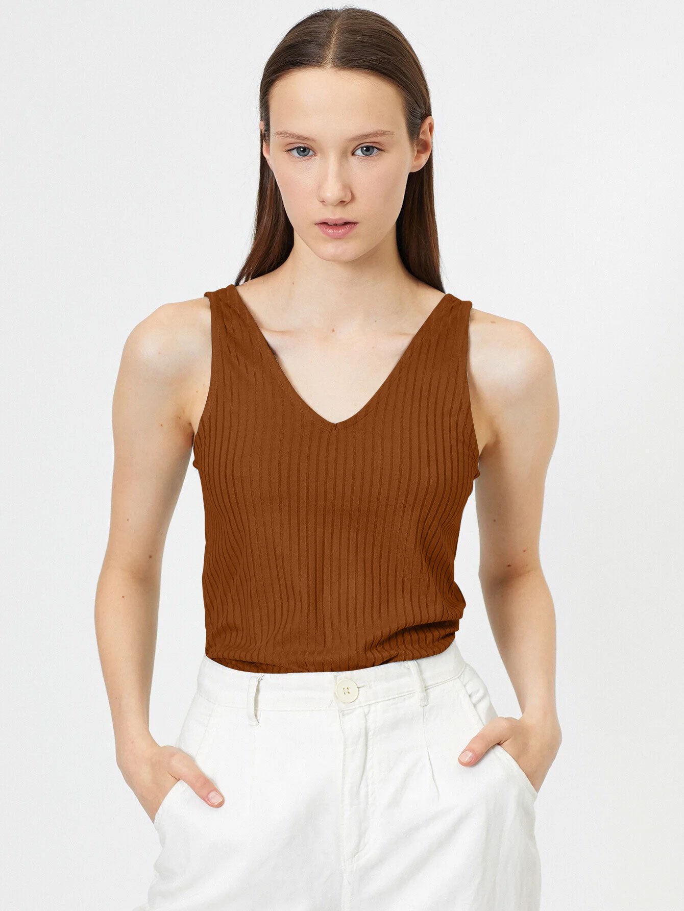 Basics V Neck Tank Top