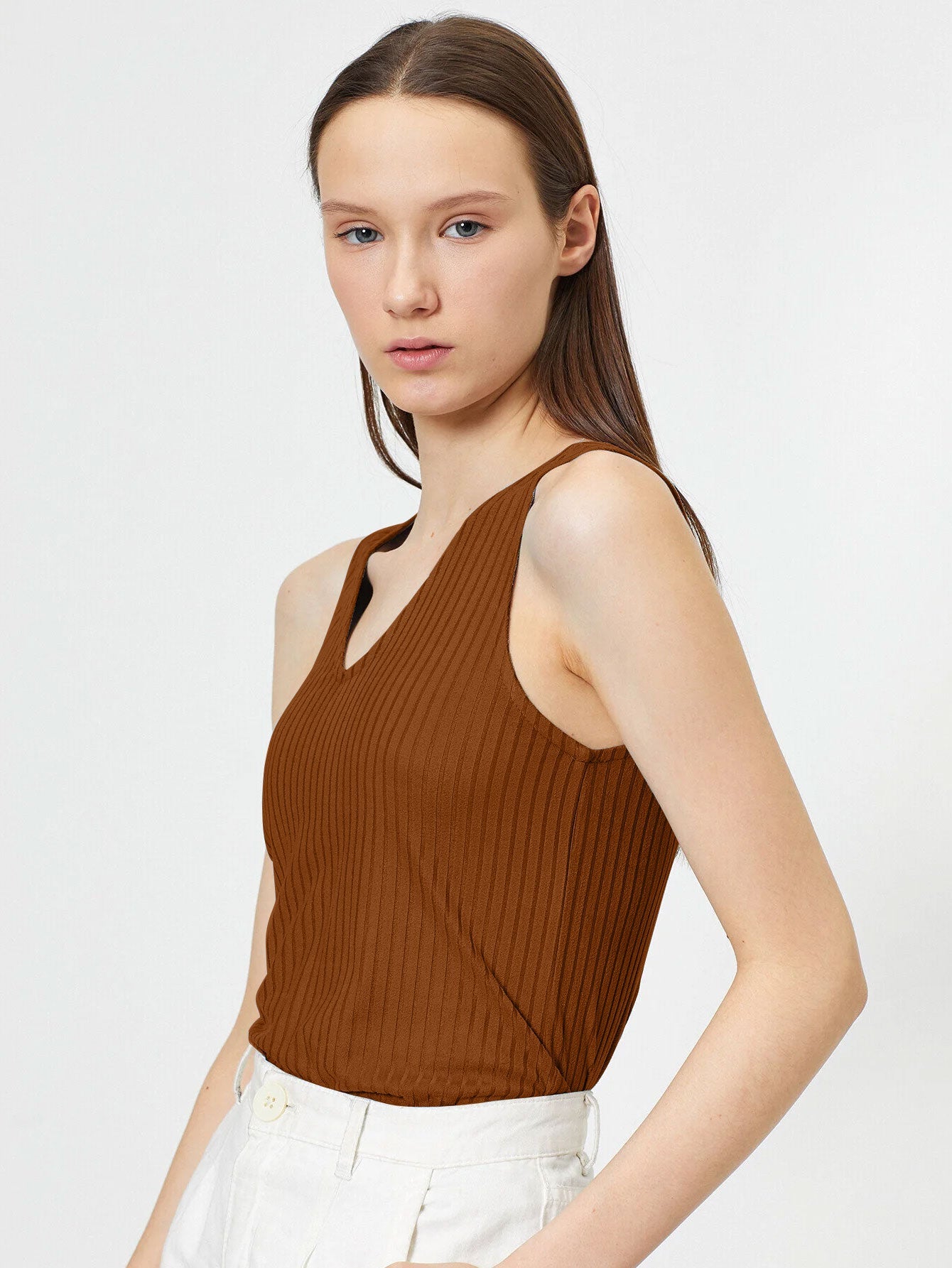 Basics V Neck Tank Top