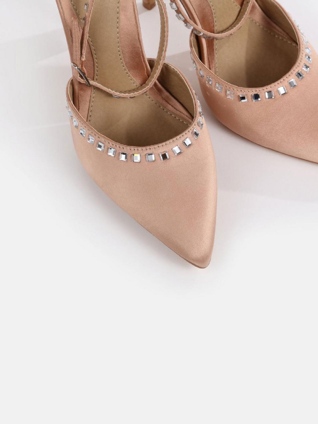 Diamante Trim Strappy Heels
