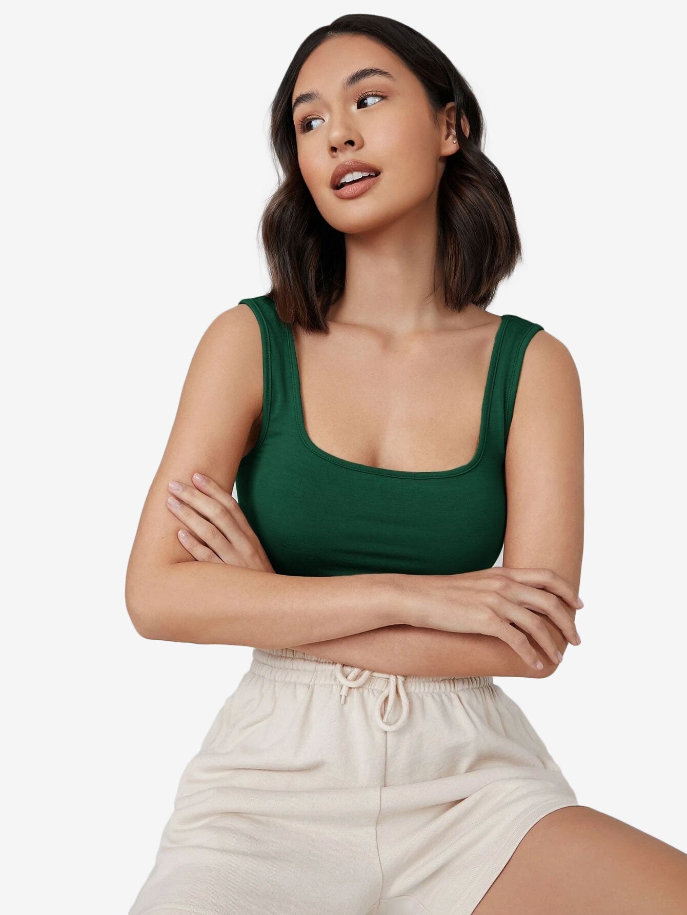 Crop Solid Tank Top