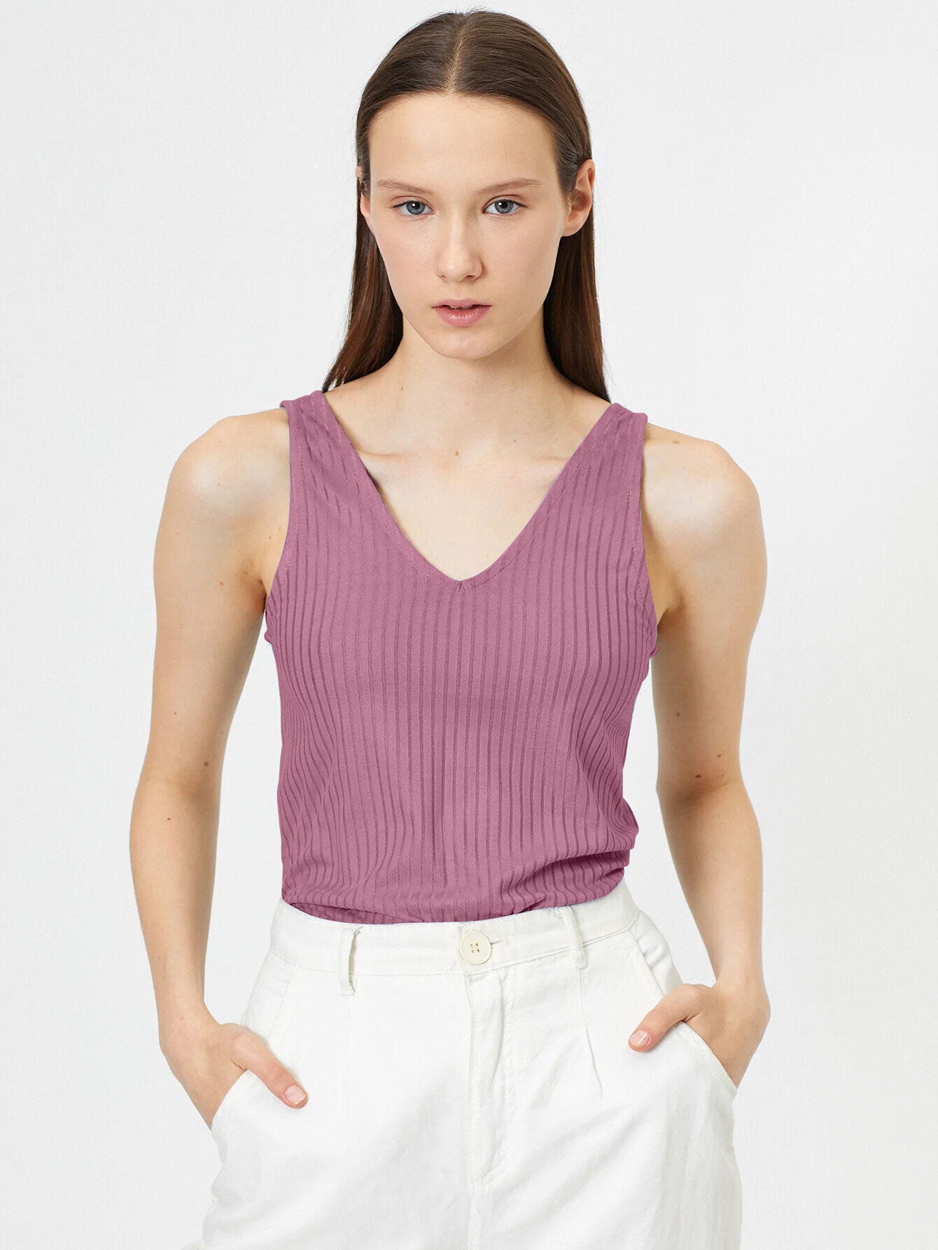 Basics V Neck Tank Top