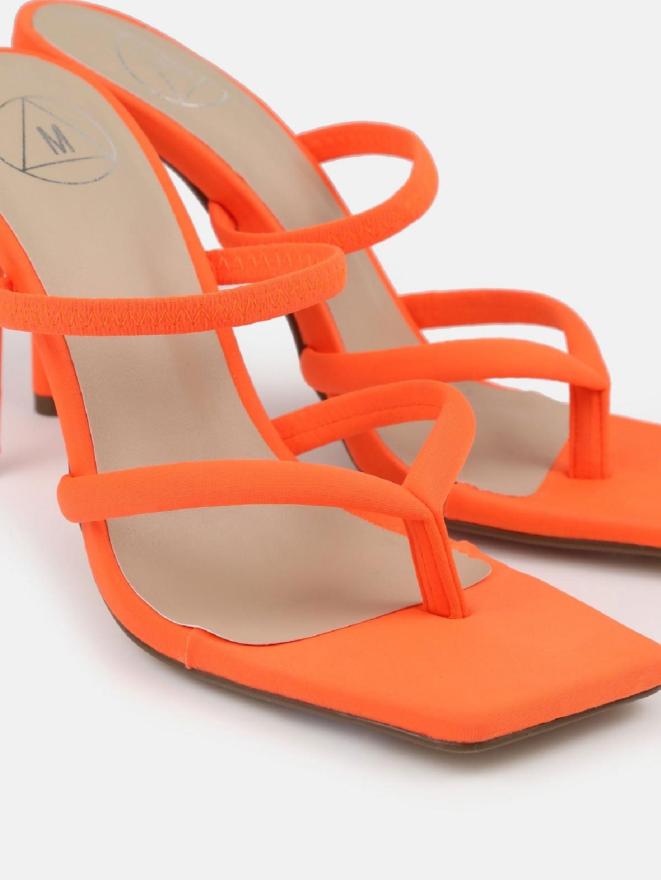 High Heel Toe Post Mule Sandals