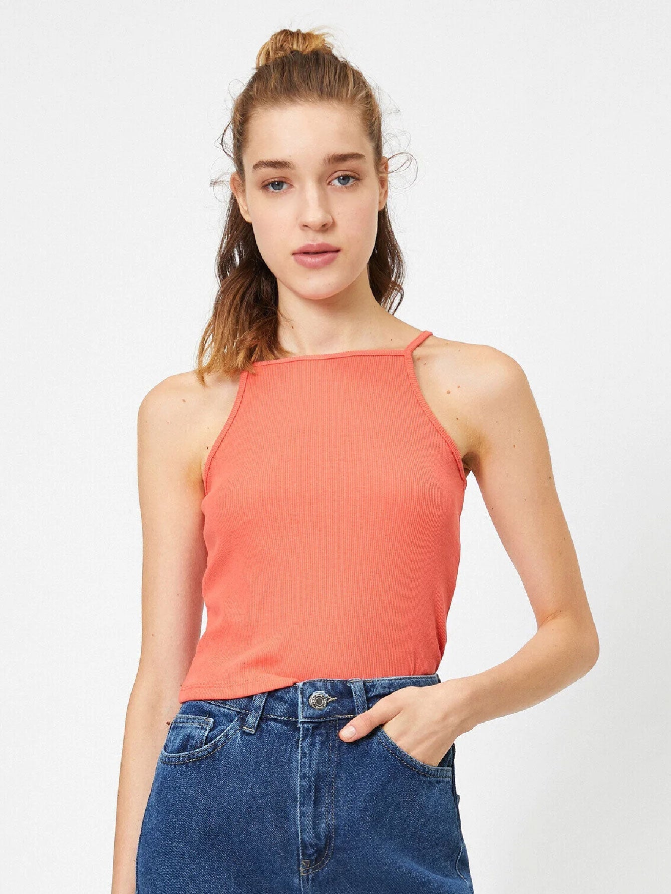 Hearts Space Out Strap Tank Top