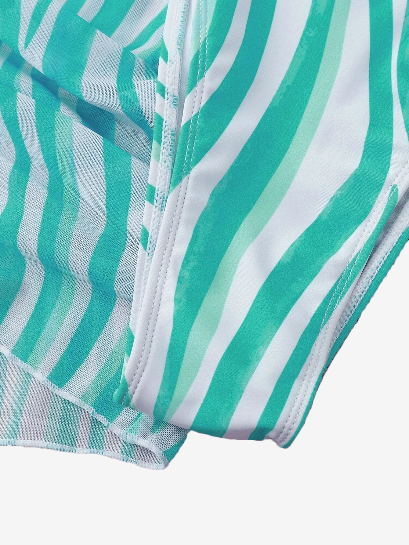 Adorable 3pack Striped Halter Triangle Thong Bikini Swimsuit _ Cover Up