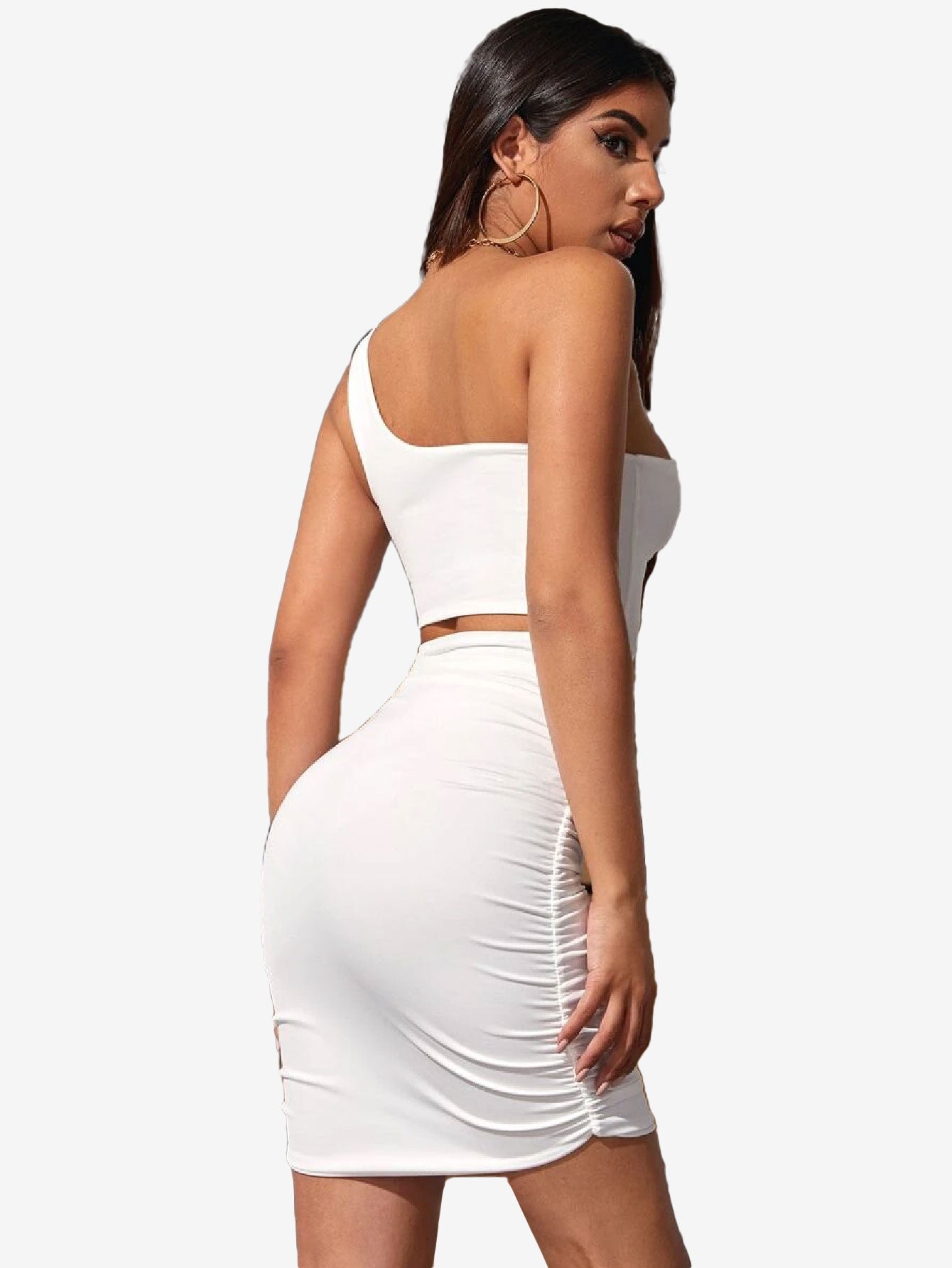Adorable One Shoulder Cutout Dress