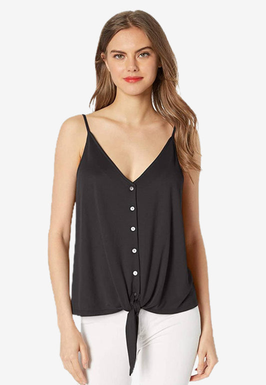 Jersey Tie-Front Tank