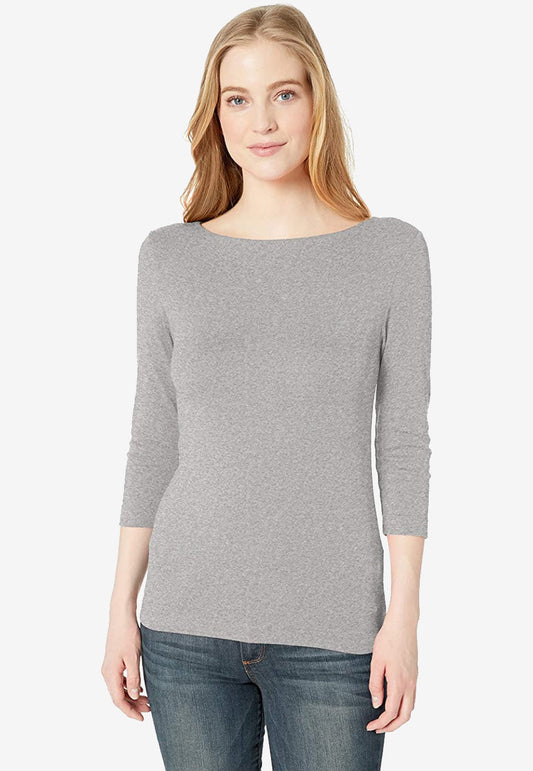 Women's Slim-fit Boatneck T-Shirt-Boost Commerce Vertical Product Filter Demo