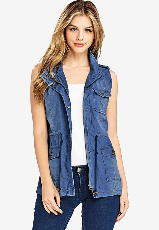 Denim Label Safari Cargo Vest-Boost Commerce Vertical Product Filter Demo