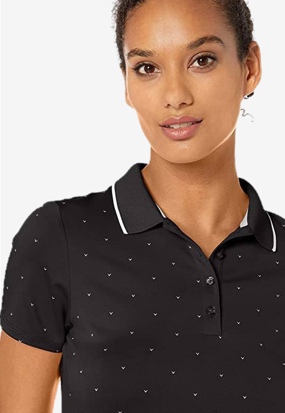 Printed Polka Dot Polo