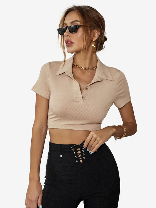 Collar Crop Polo