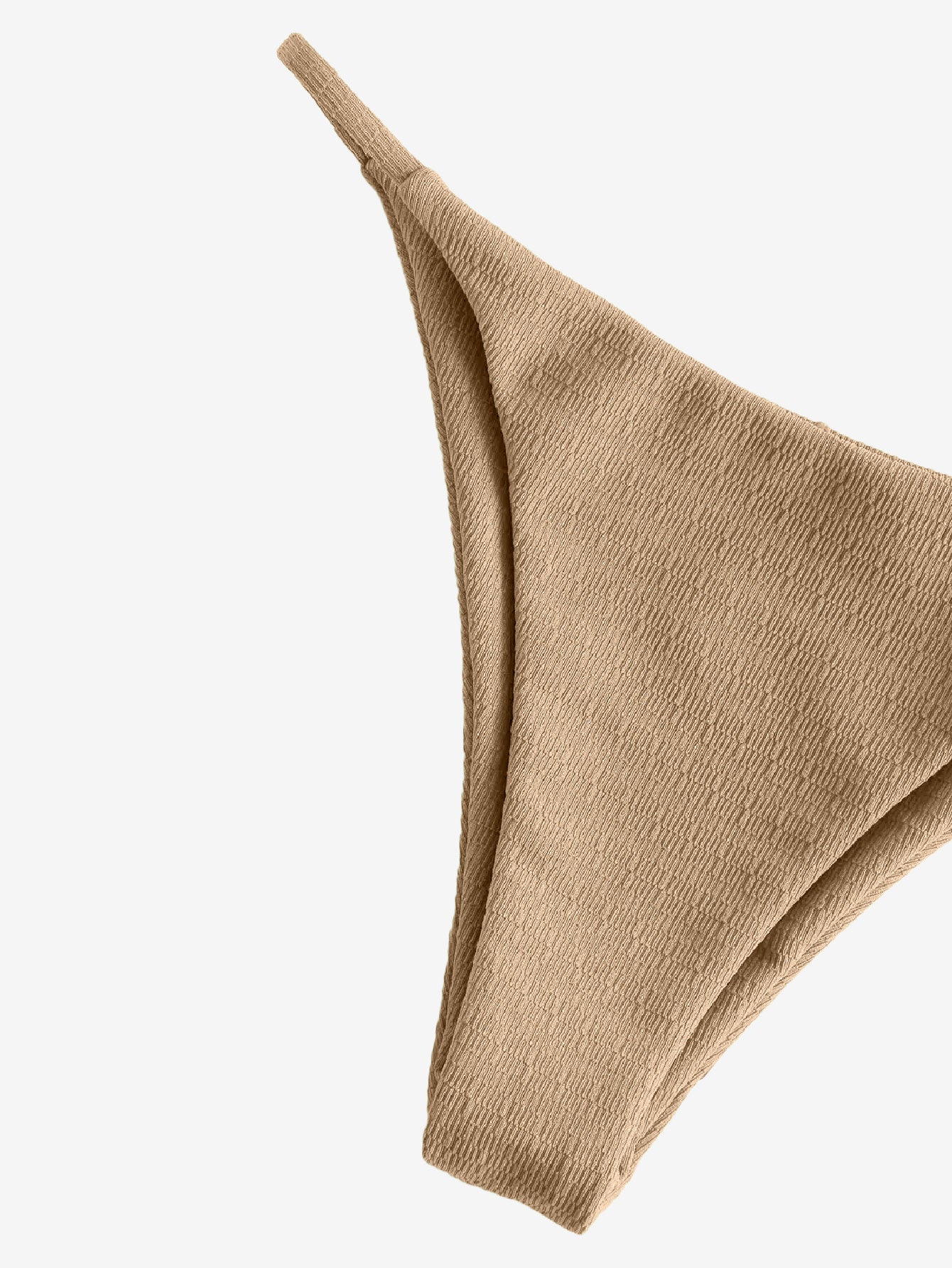 Attractive Textured Tie String Bikini Swimwear