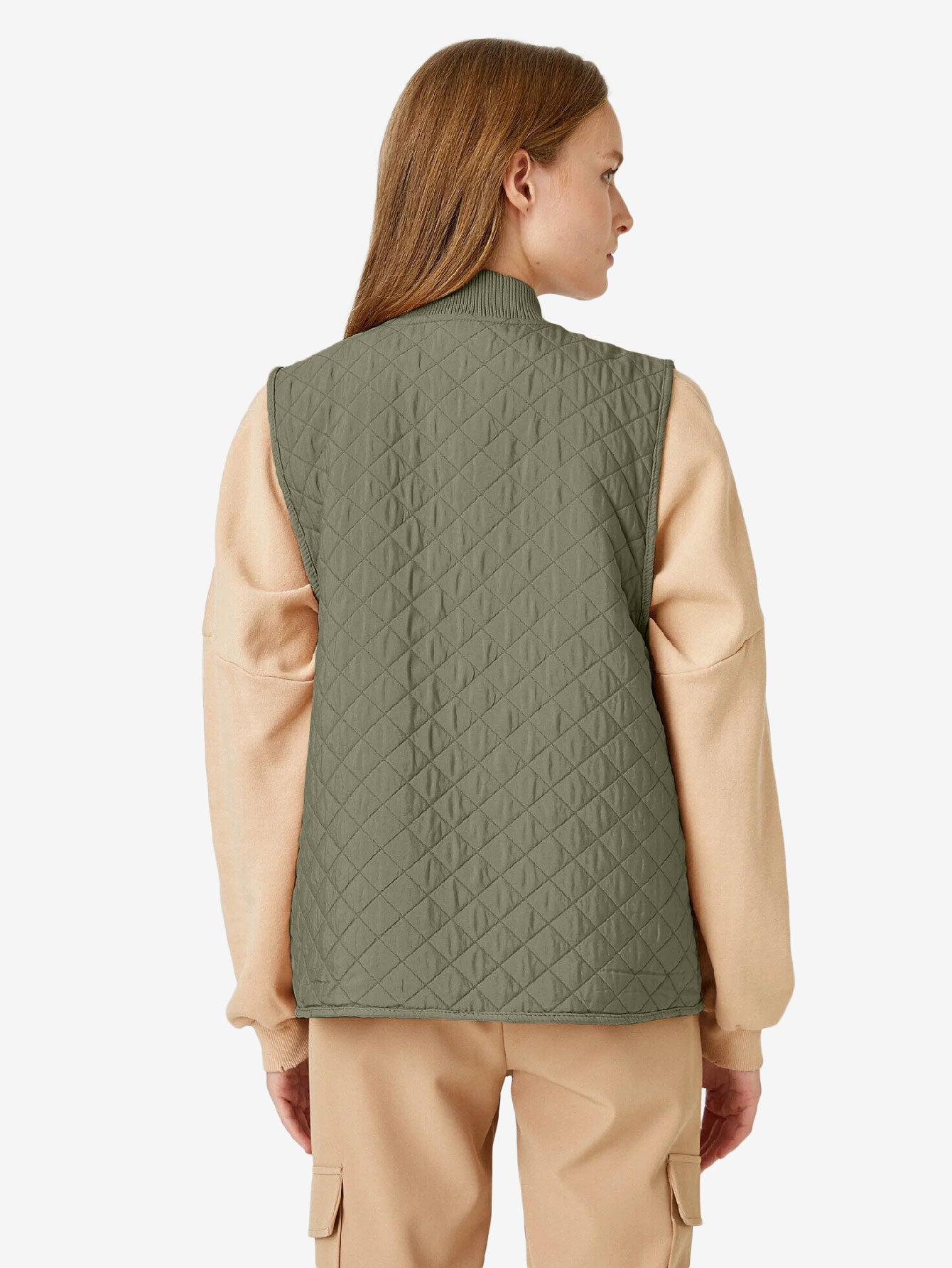 Autumn Zipper Quilted Vest Women