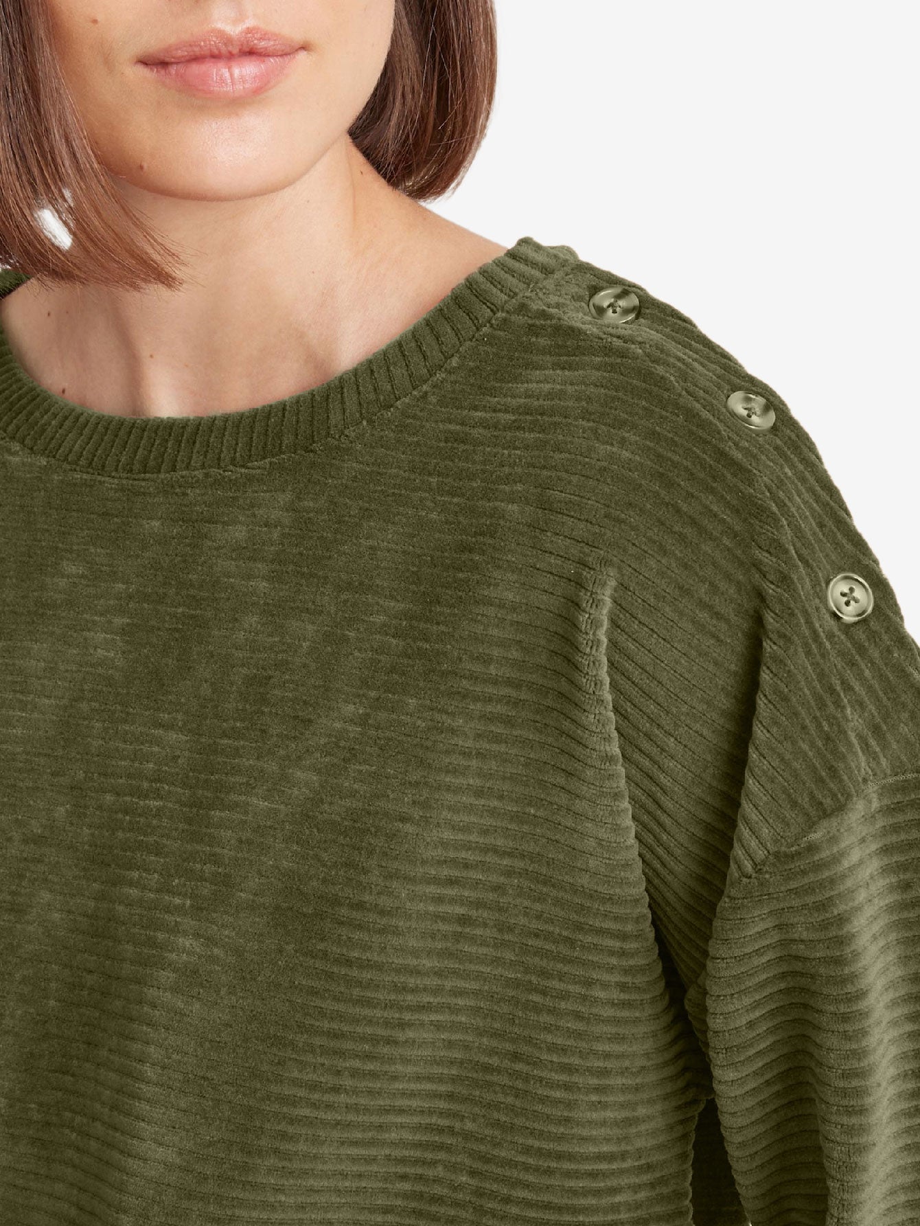 Buttons Corduroy T-shirt