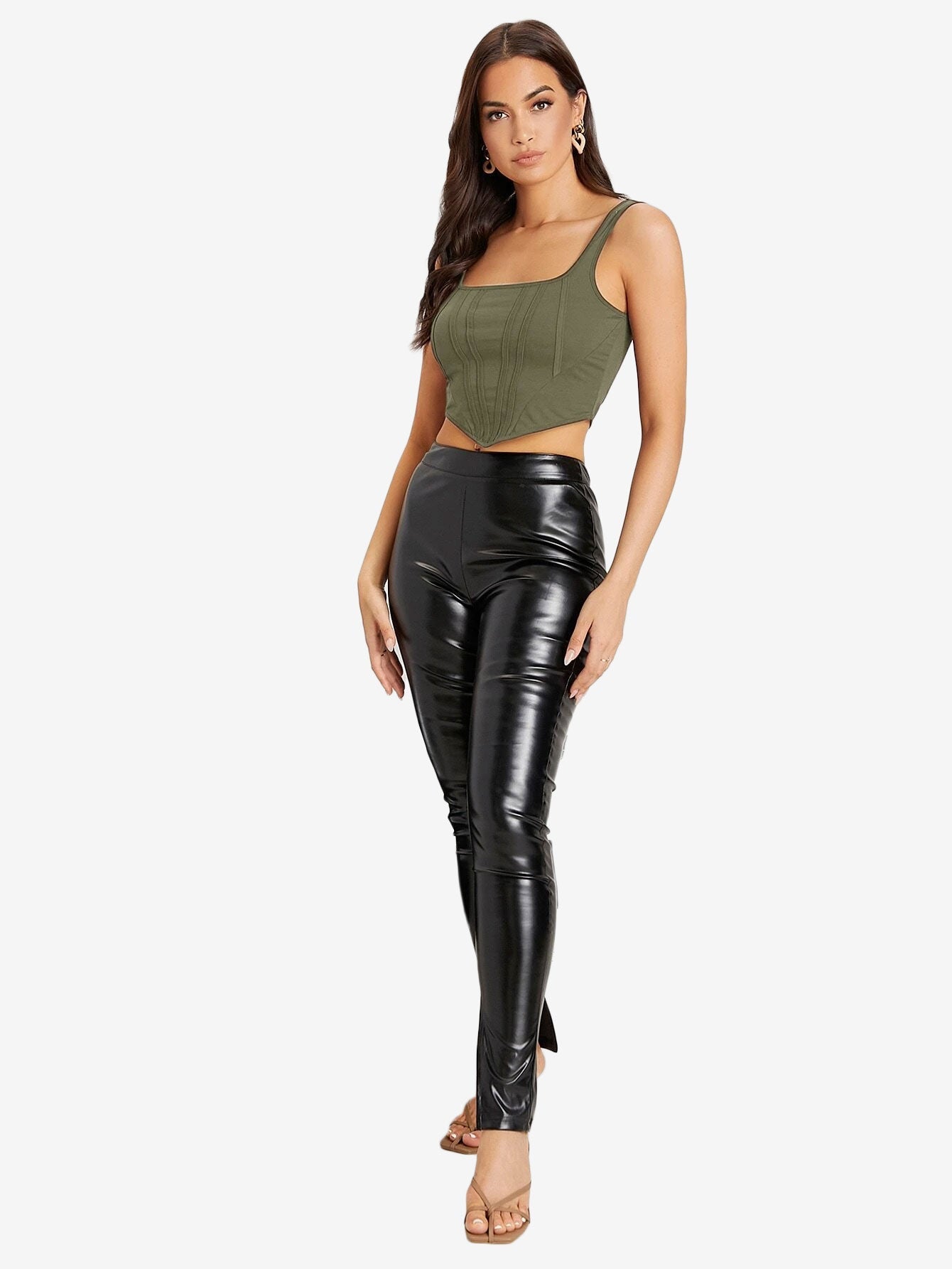 Attractive Solid Crop Tank Top