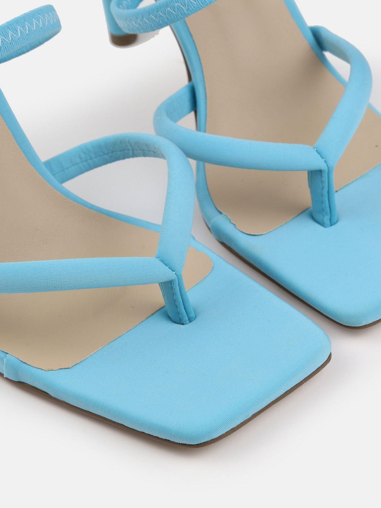 High Heel Toe Post Mule Sandals