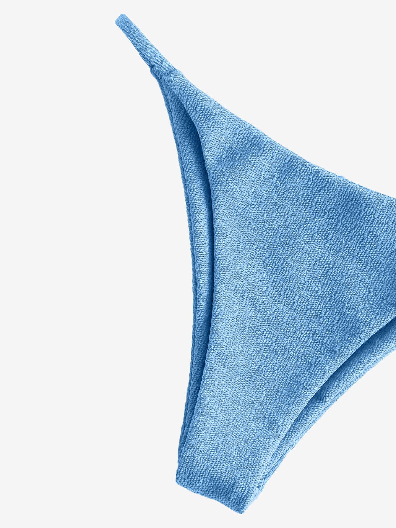 Attractive Textured Tie String Bikini Swimwear