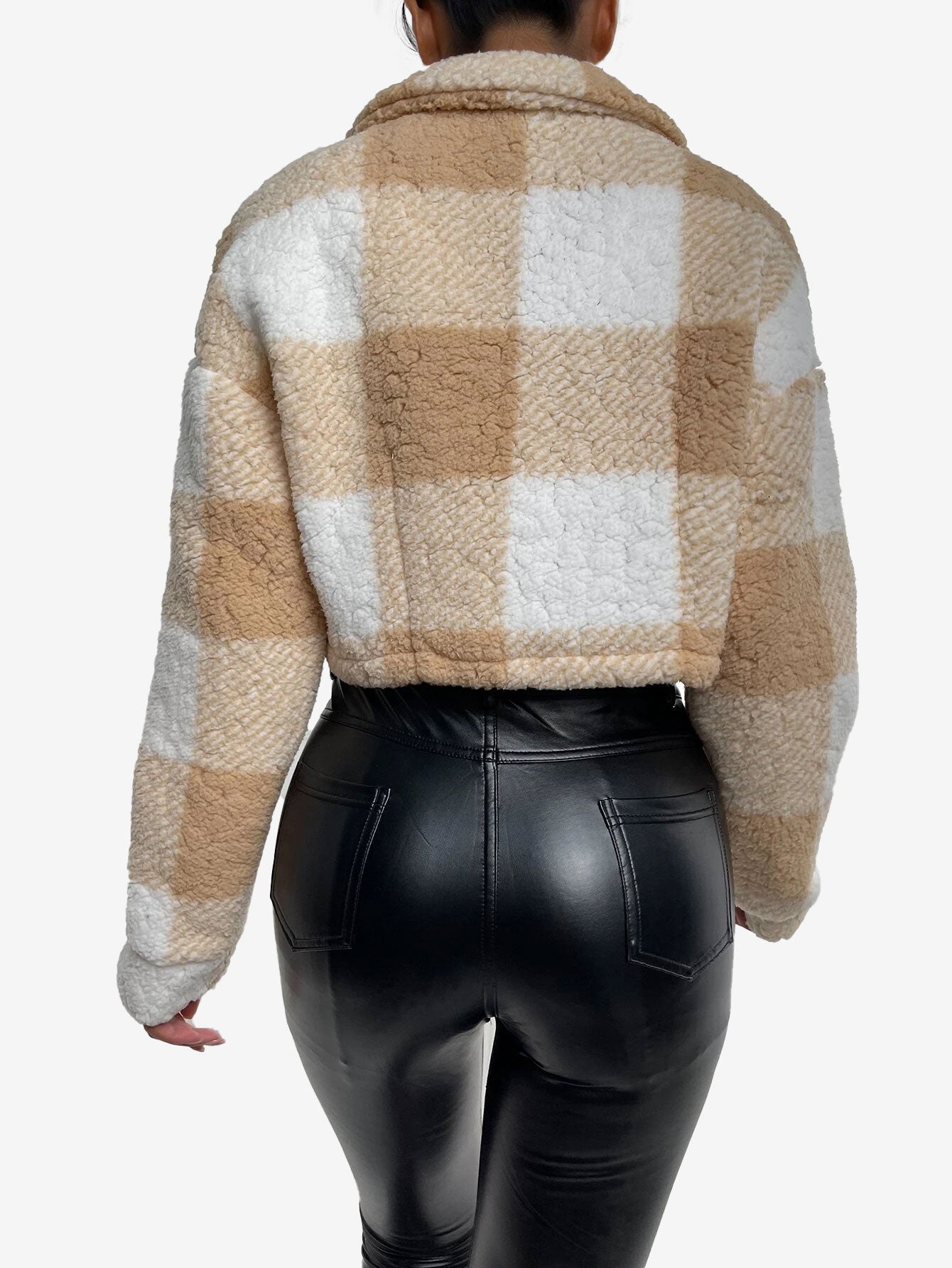 Print Drop Shoulder Zip Up Jacket