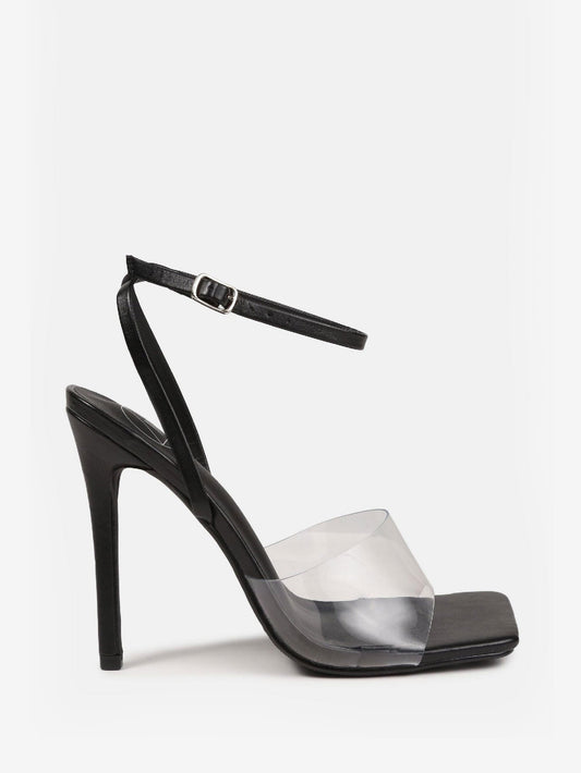 Leather Square Toe Strappy A Modern And Alluring Look  Heels