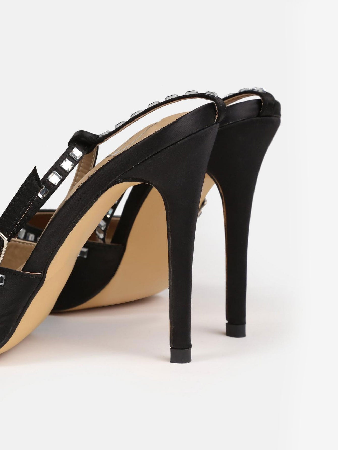 Diamante Trim Strappy Heels