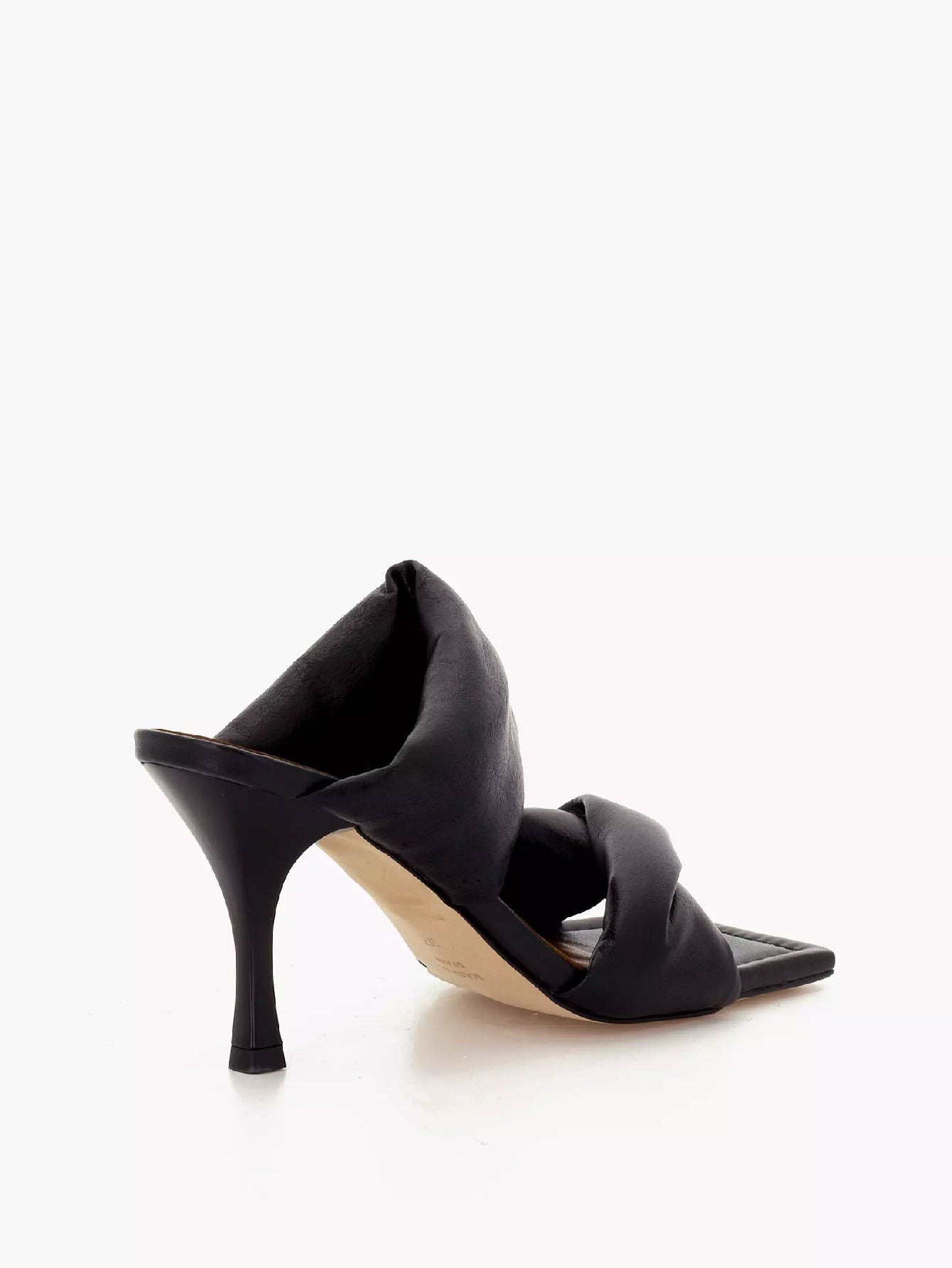 Leather Twist Strap Sandals