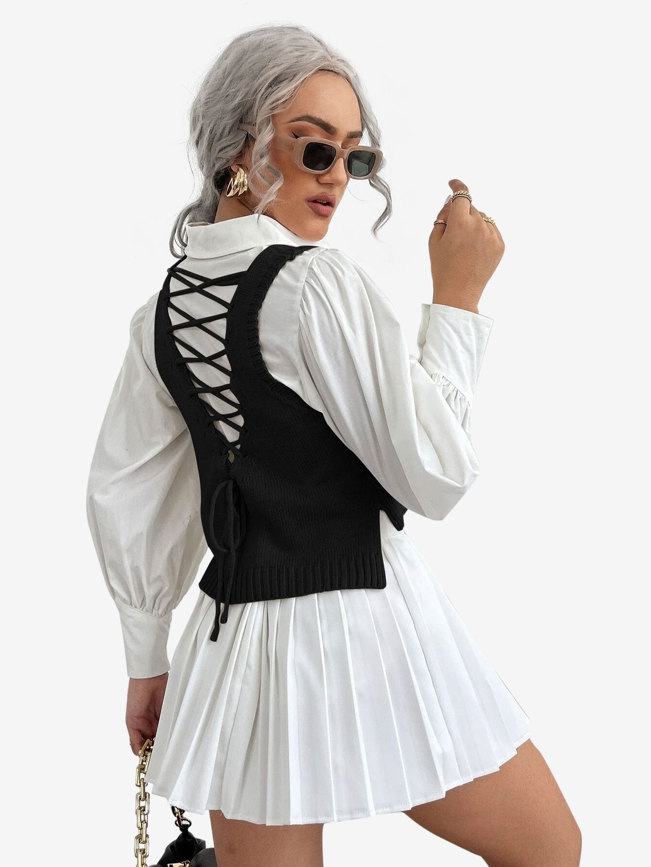 Cable Knit Sweater Vest