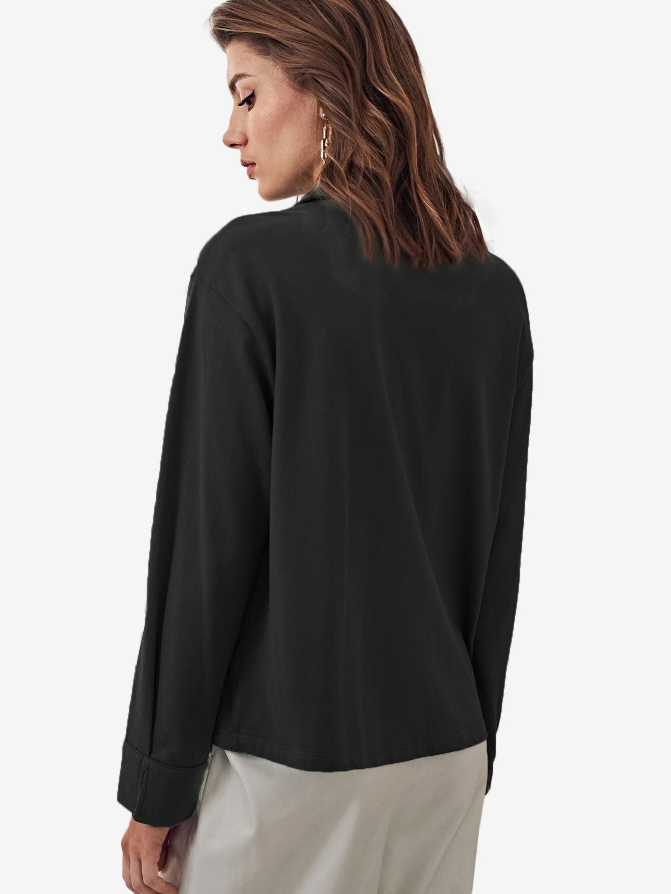 Cotton Basic Button Polo Shirt