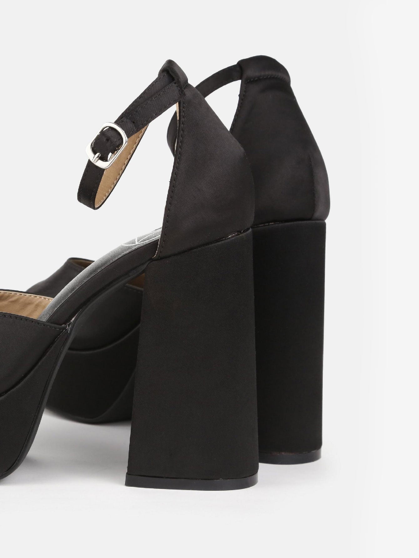 Extreme Platform Satin Heeled Sandals