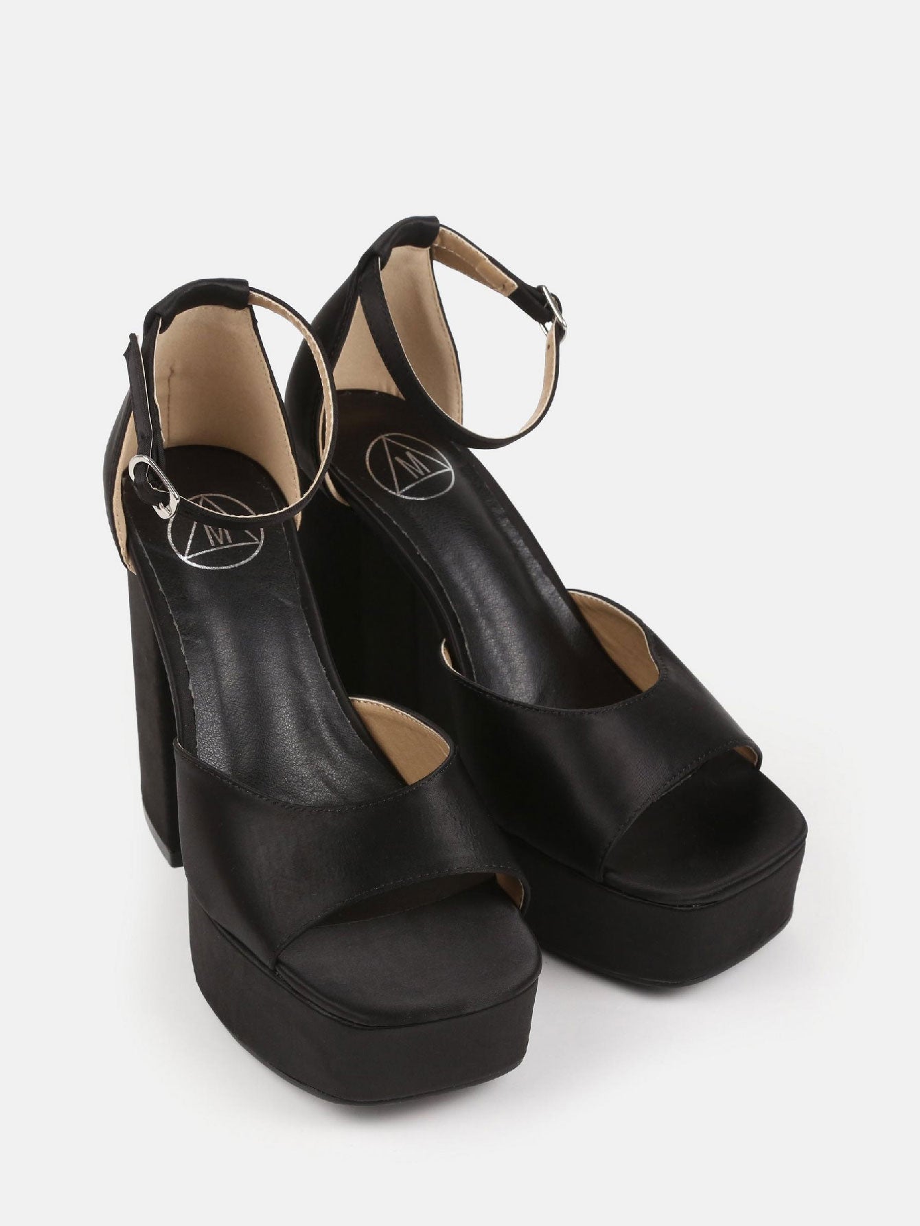 Extreme Platform Satin Heeled Sandals