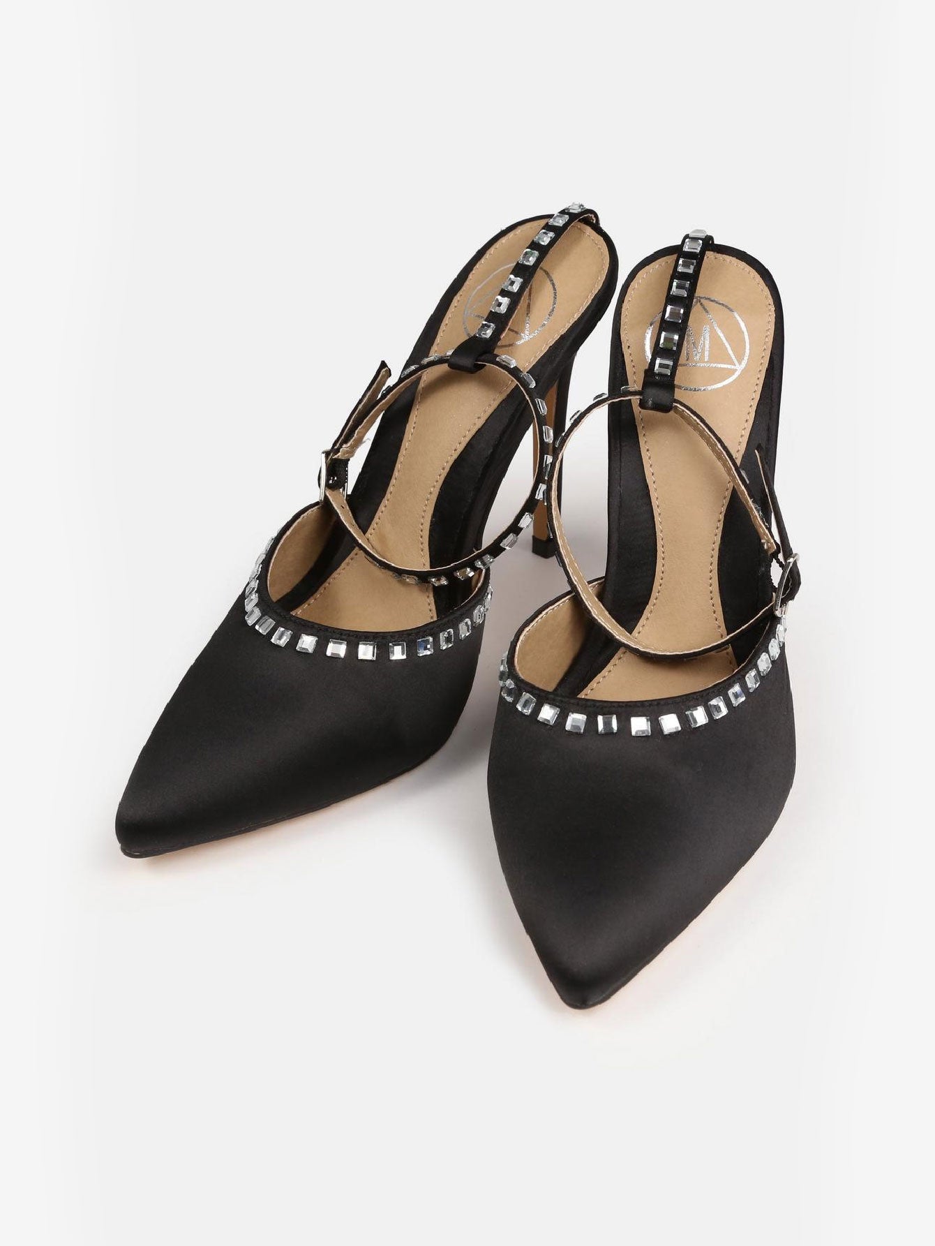 Diamante Trim Strappy Heels