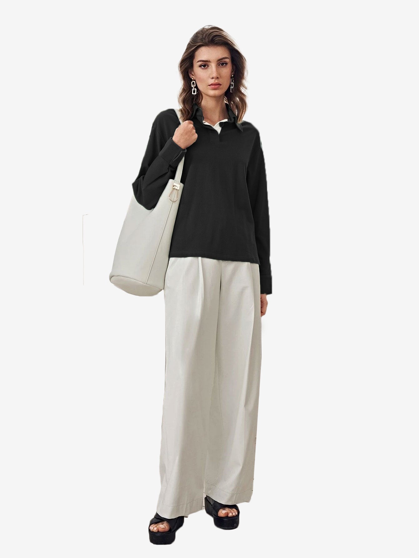 Cotton Basic Button Polo Shirt