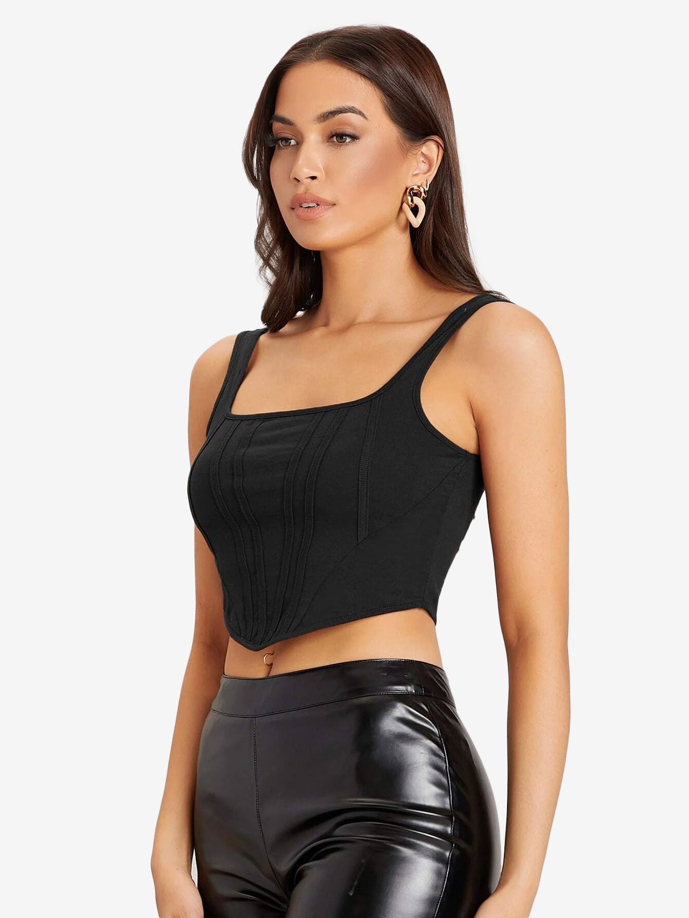 Attractive Solid Crop Tank Top
