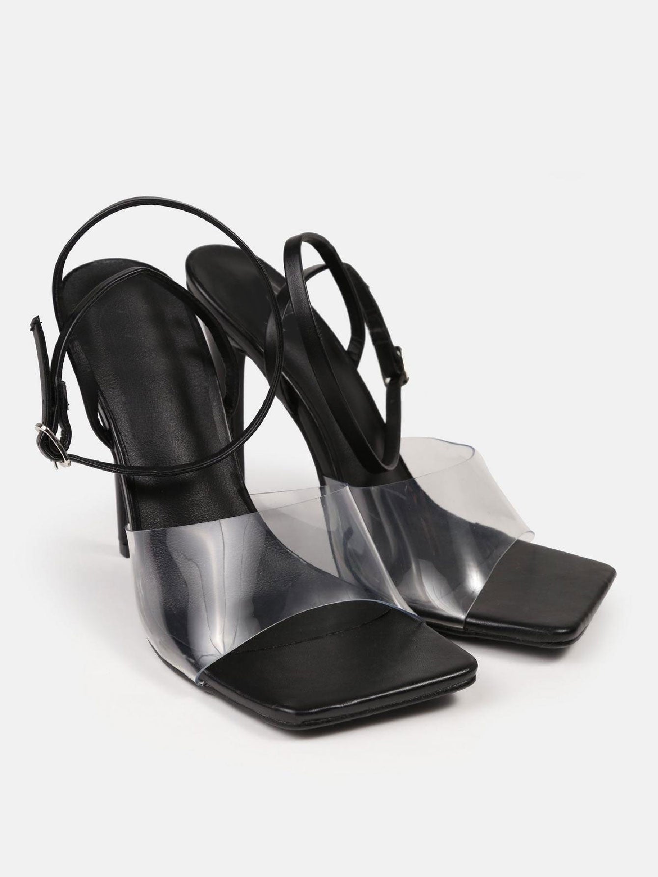 Leather Square Toe Strappy A Modern And Alluring Look  Heels