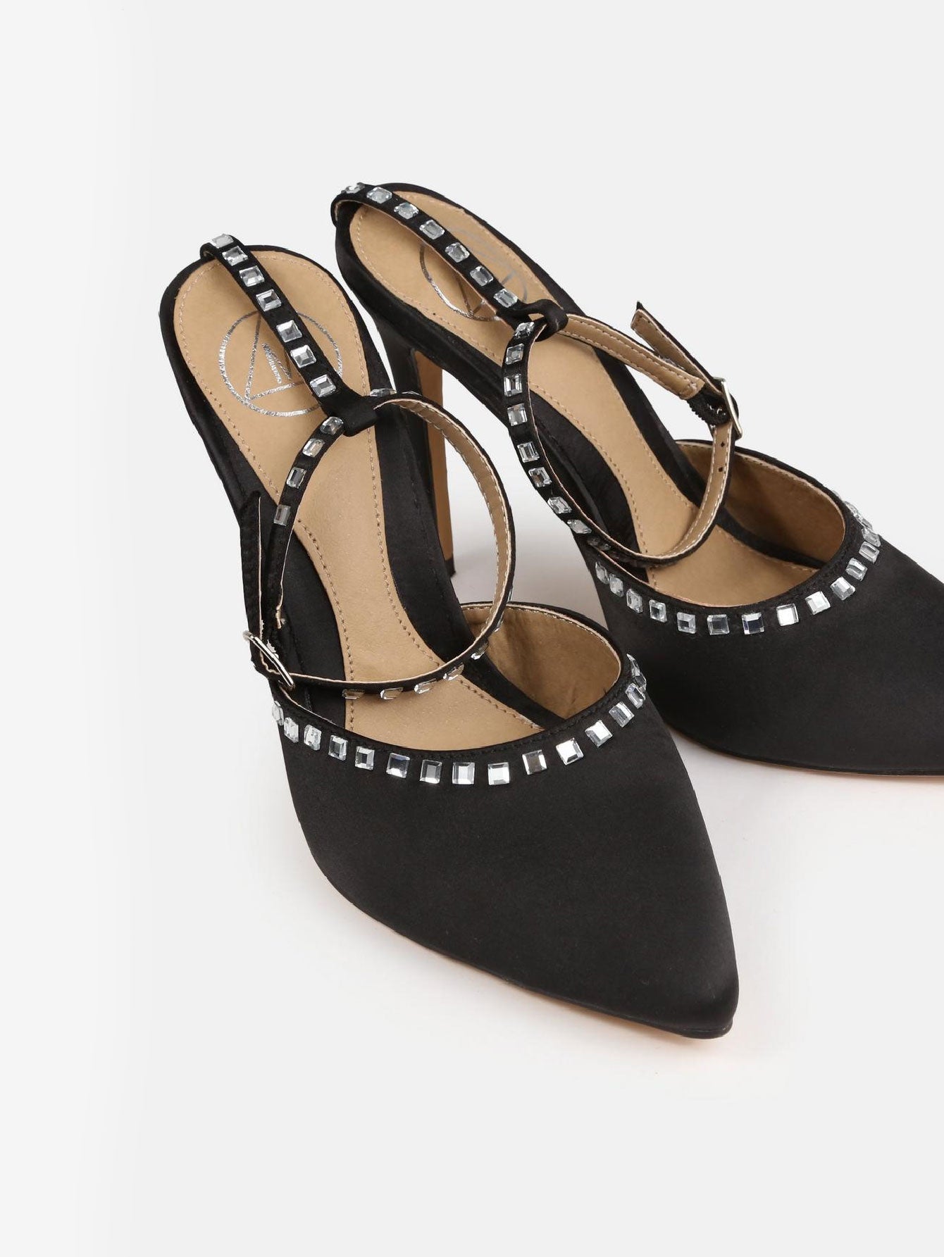 Diamante Trim Strappy Heels