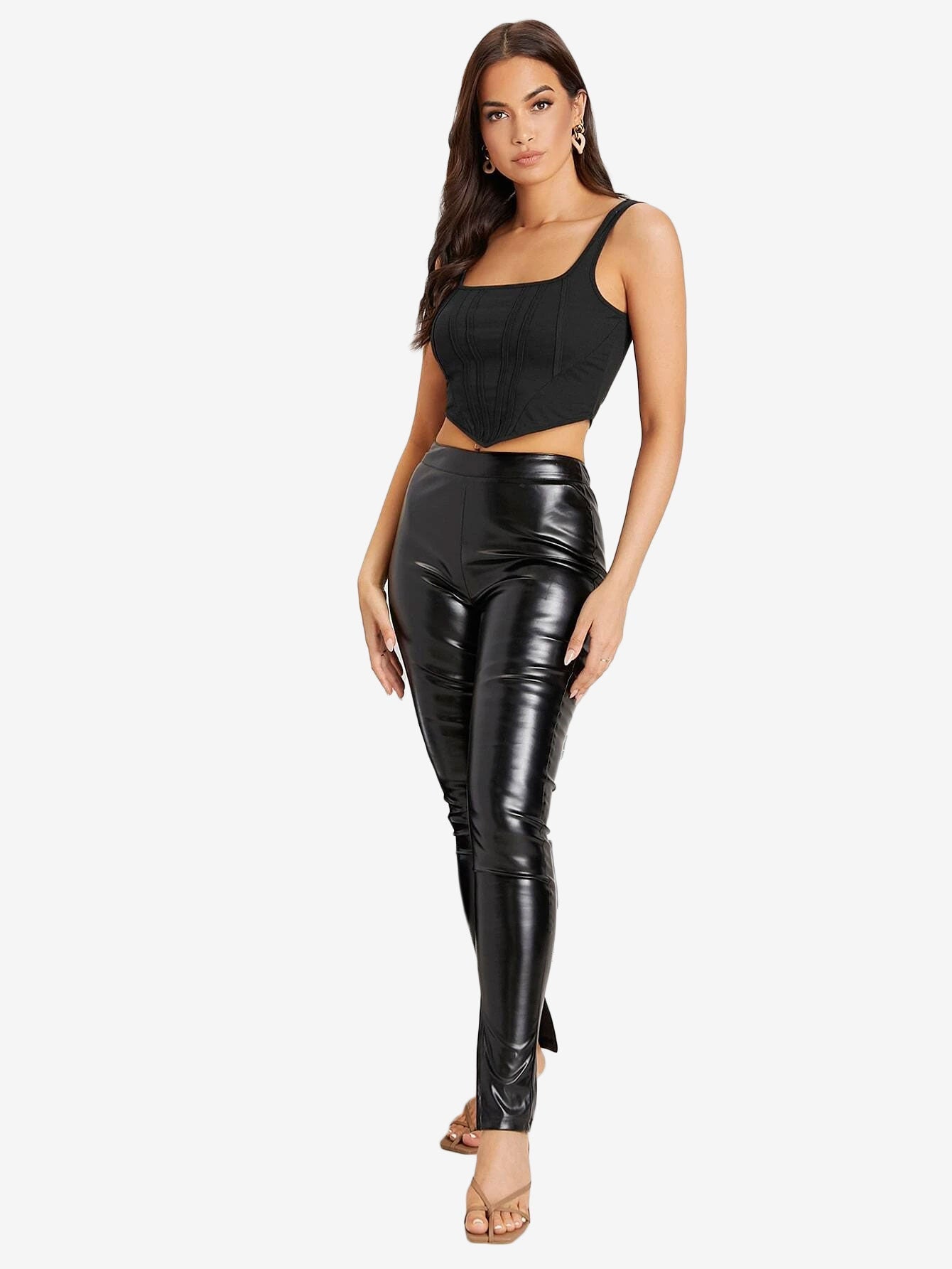 Attractive Solid Crop Tank Top