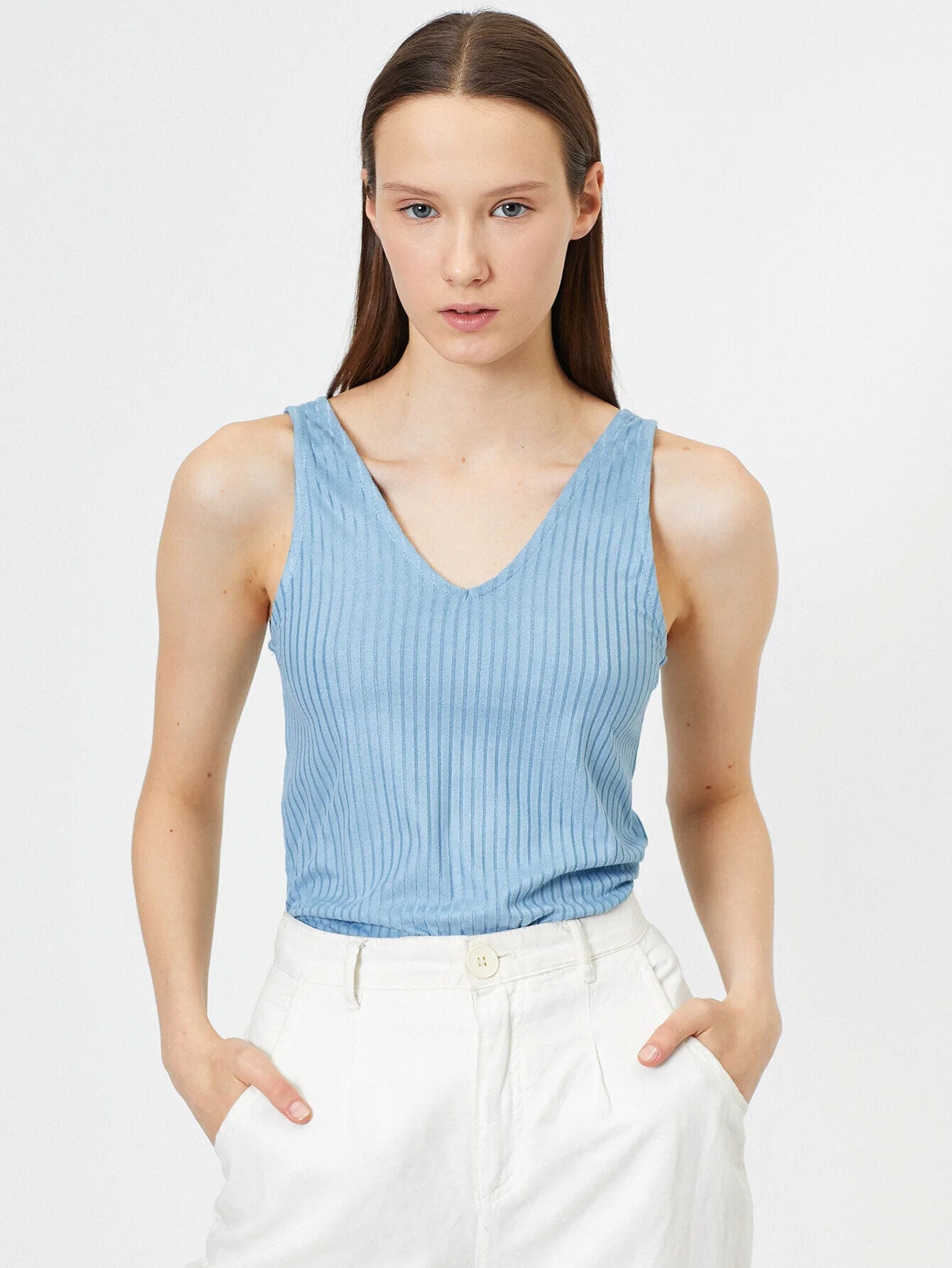 Basics V Neck Tank Top