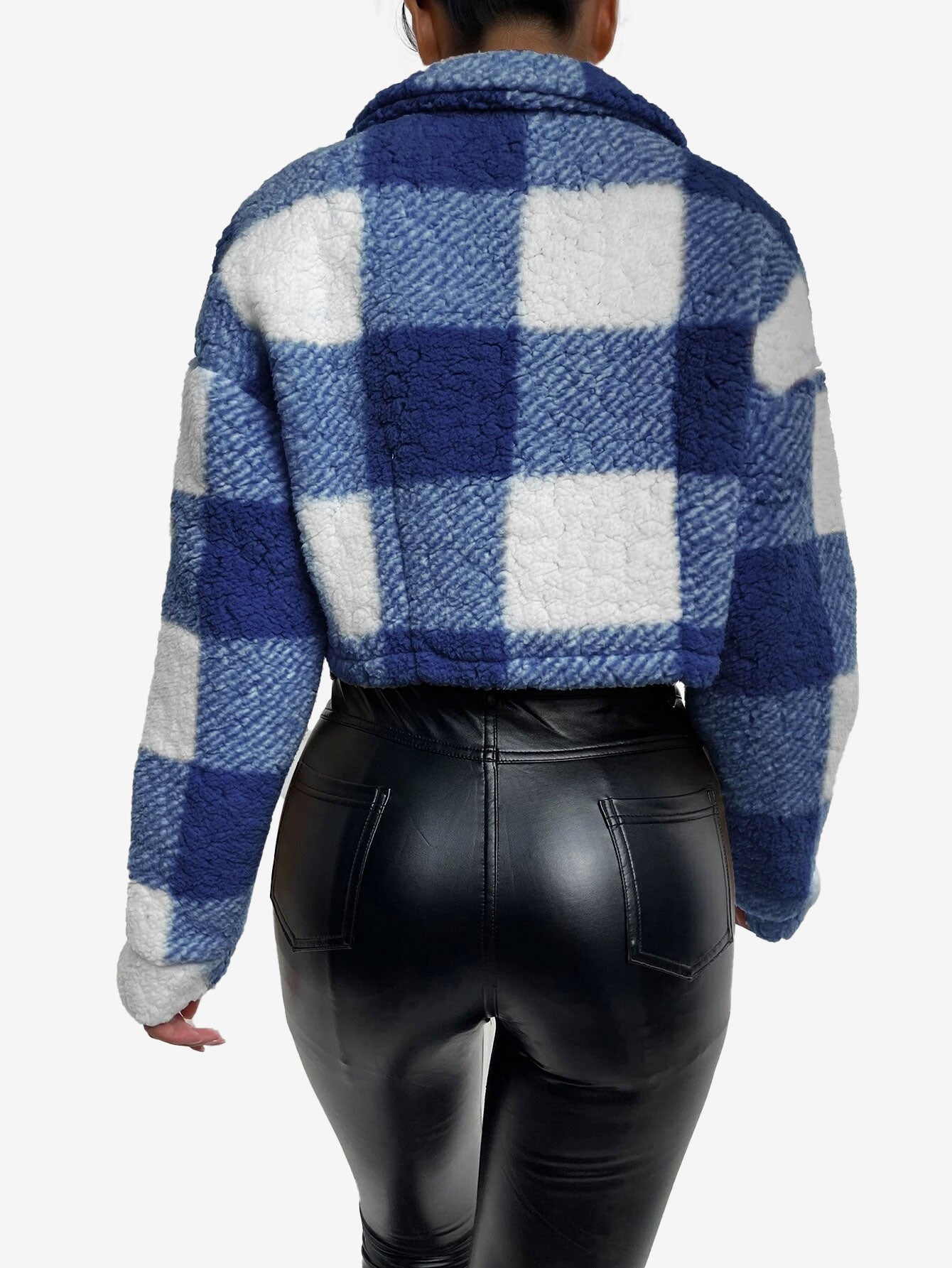 Print Drop Shoulder Zip Up Jacket