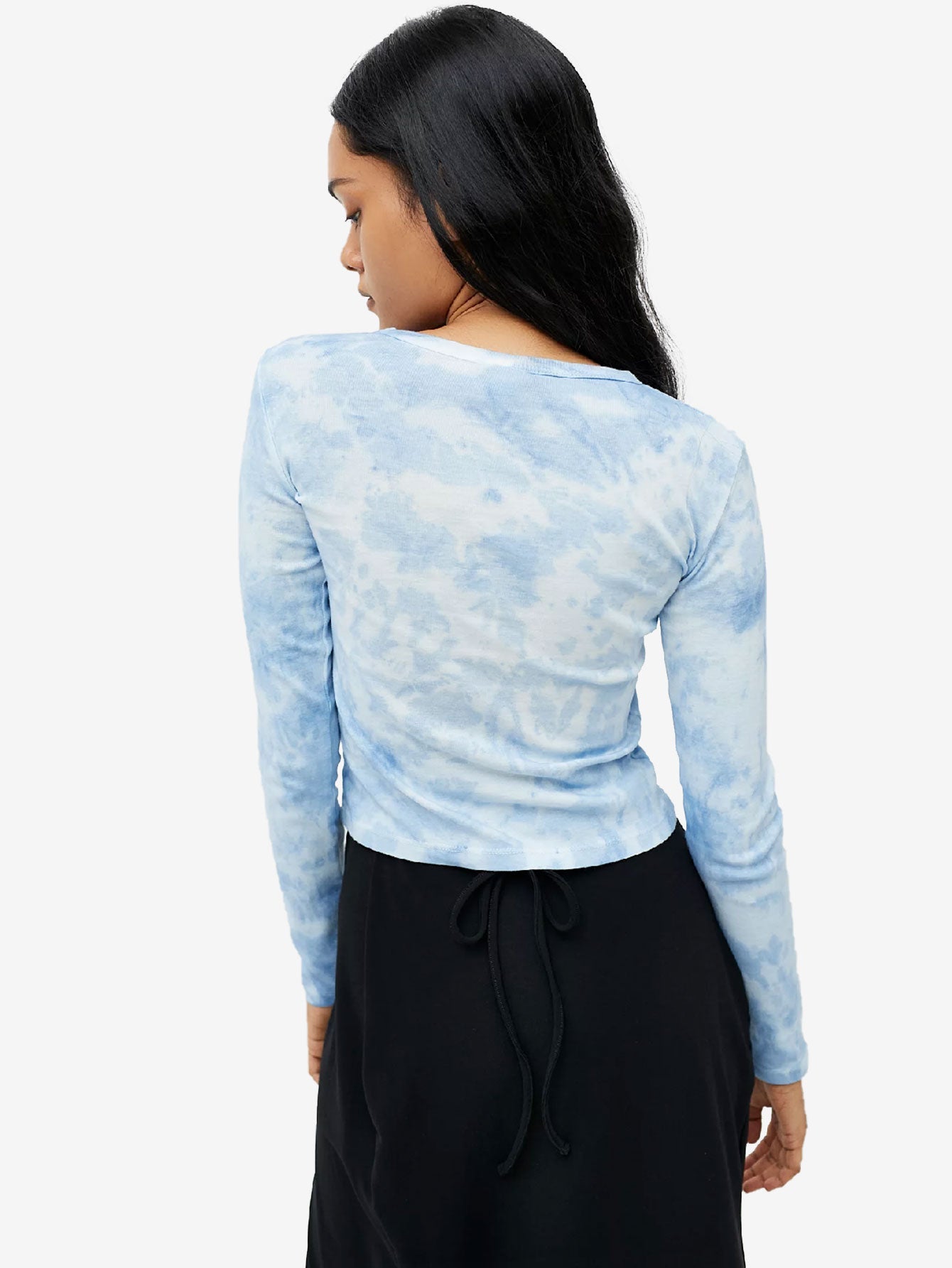 Glitter Butterfly Tie-Dye Long Sleeve Tee