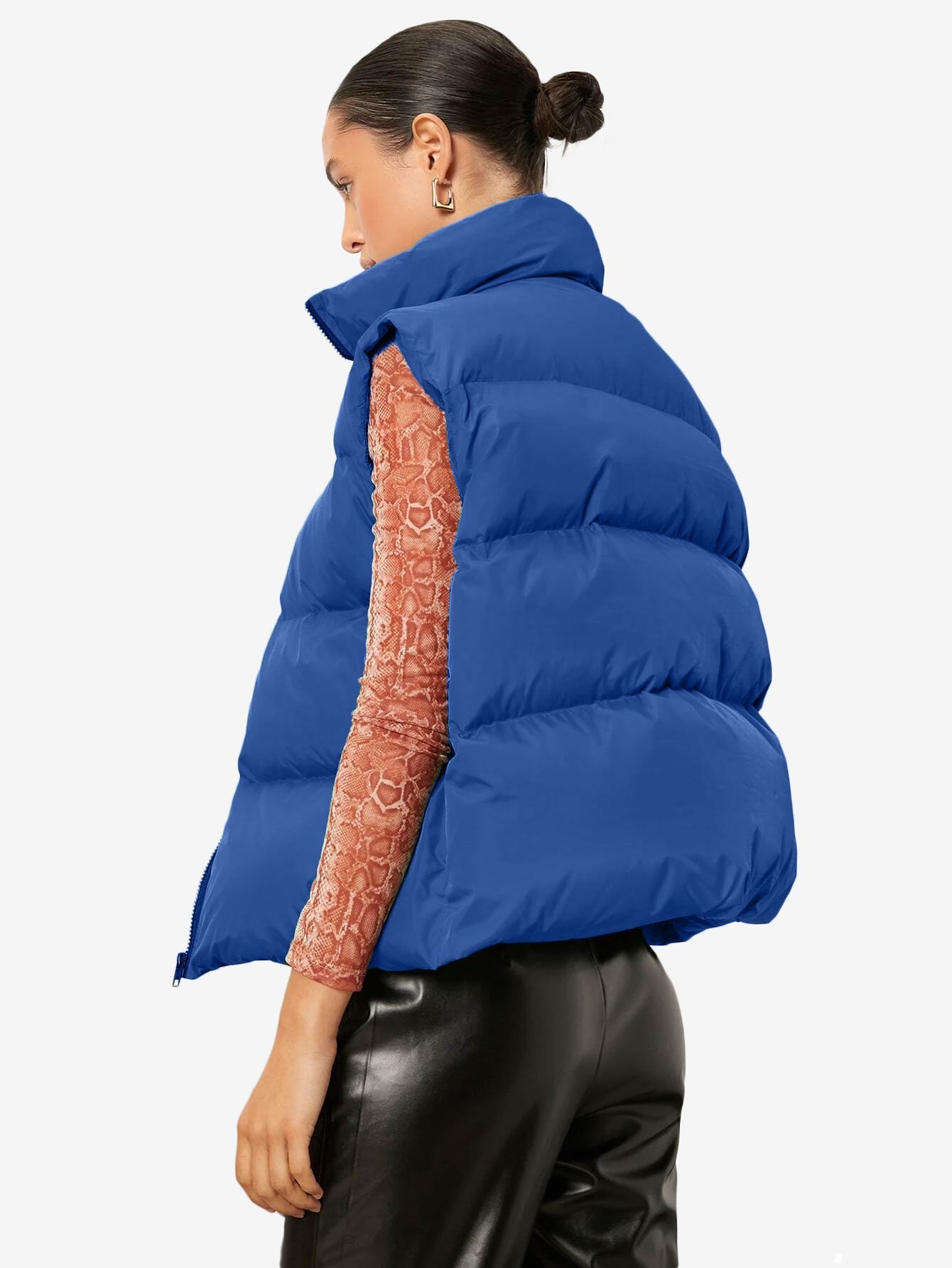 Comfy Zip Front Vest Puffer Coat