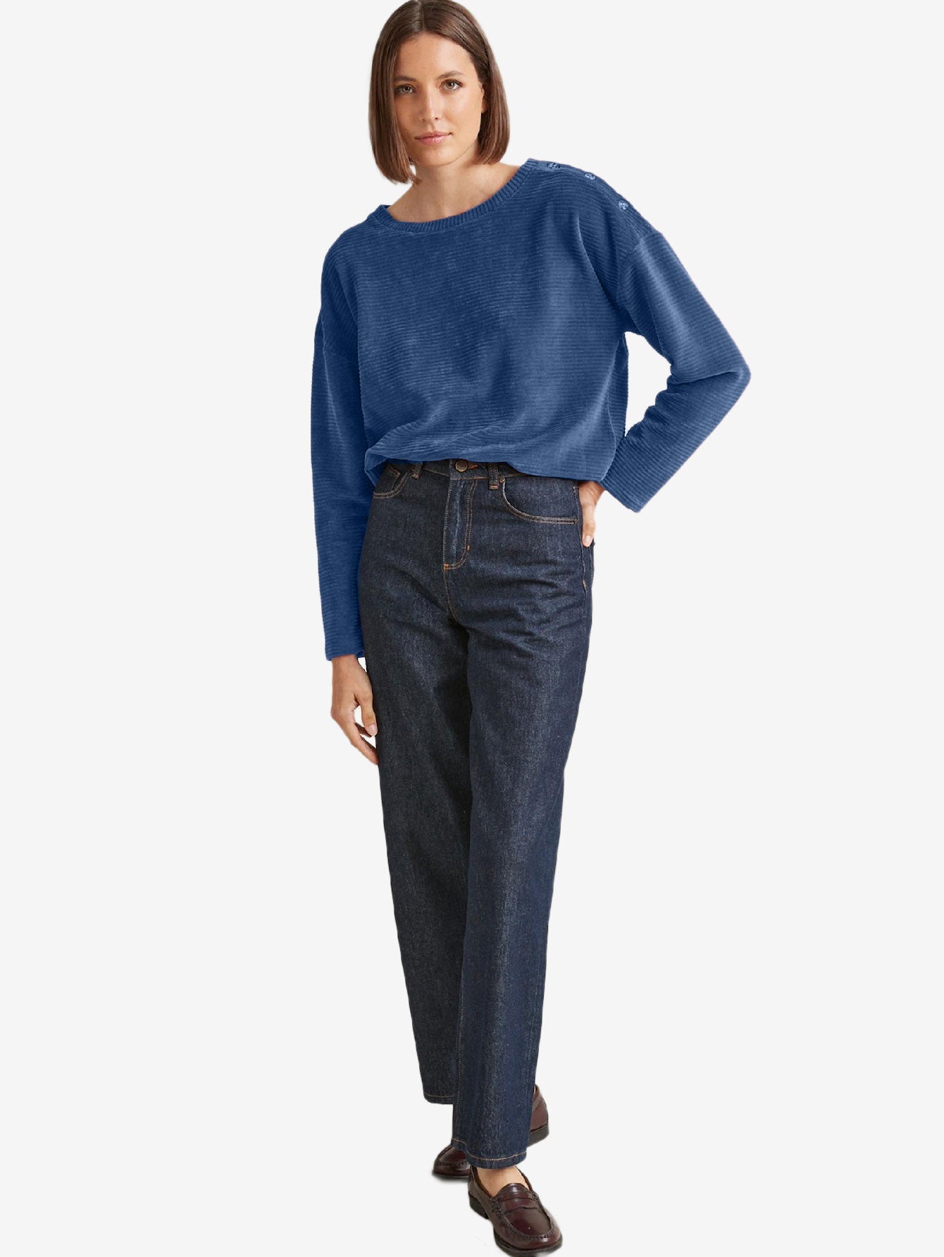 Buttons Corduroy T-shirt