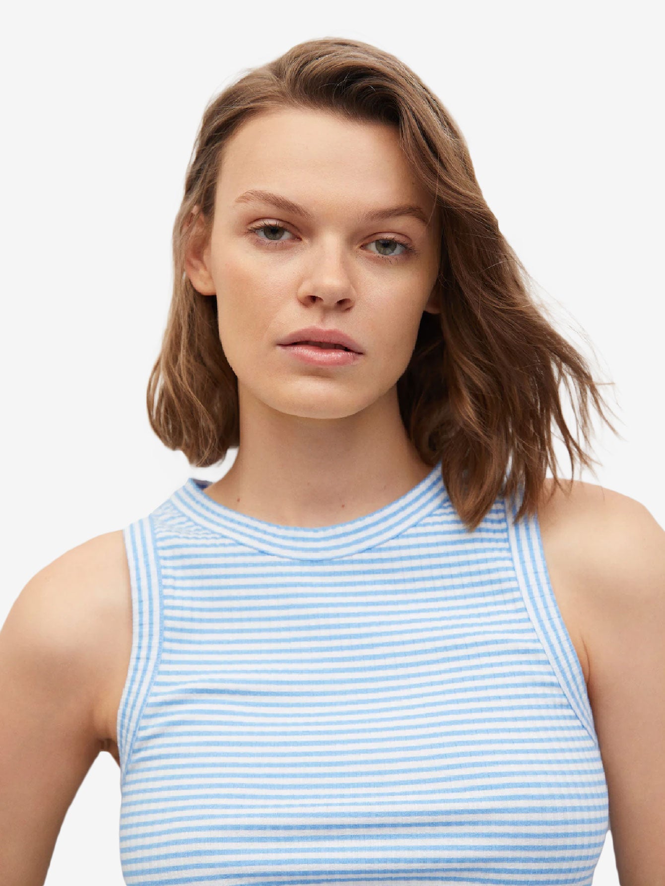High Collar Ribbed Top
