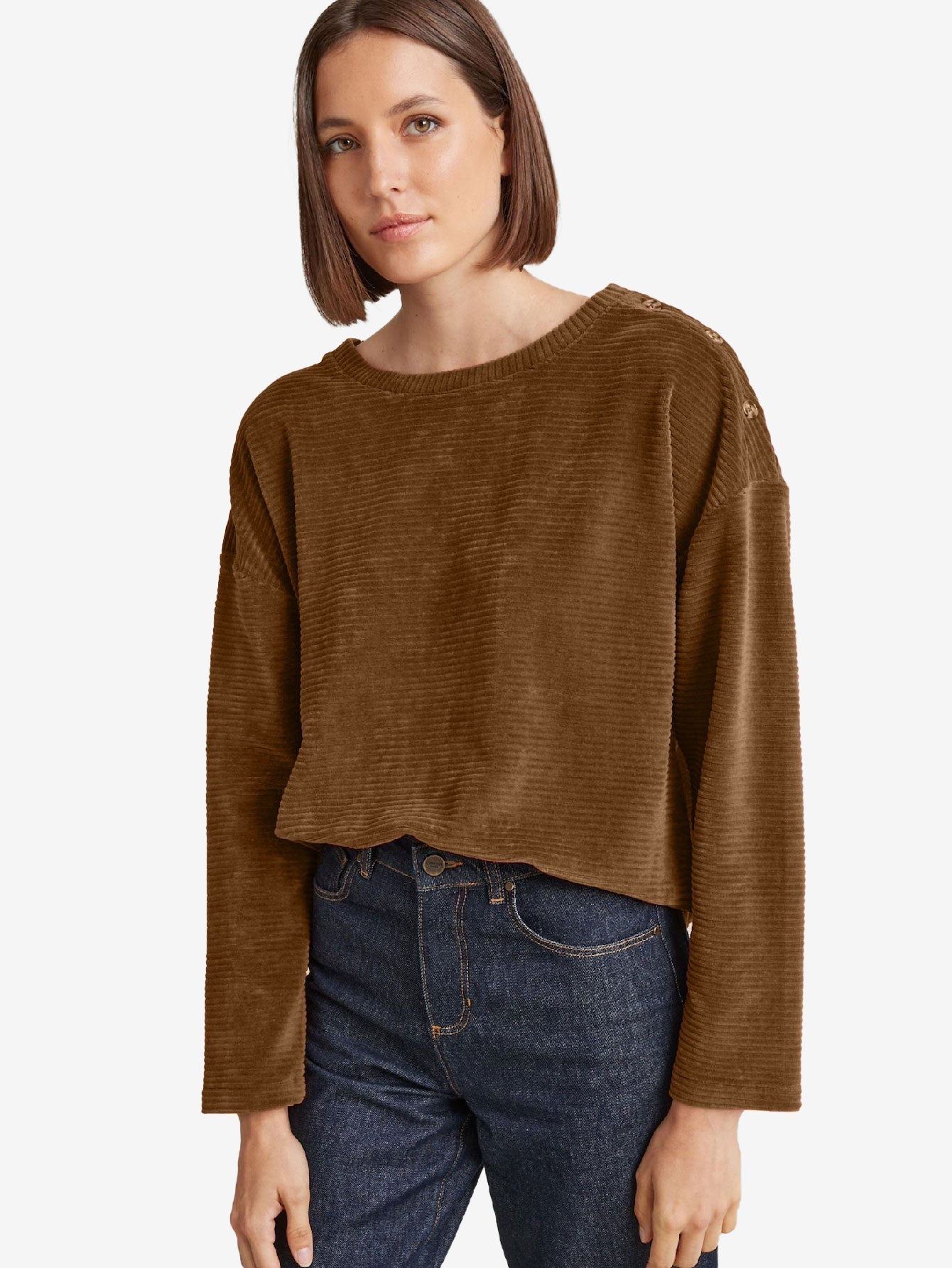 Buttons Corduroy T-shirt