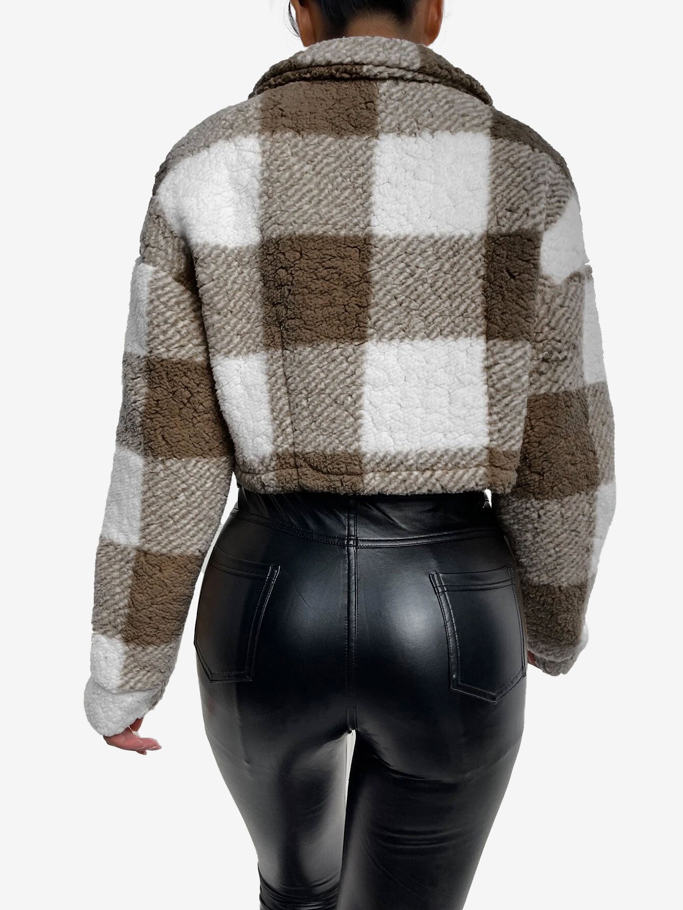 Print Drop Shoulder Zip Up Jacket