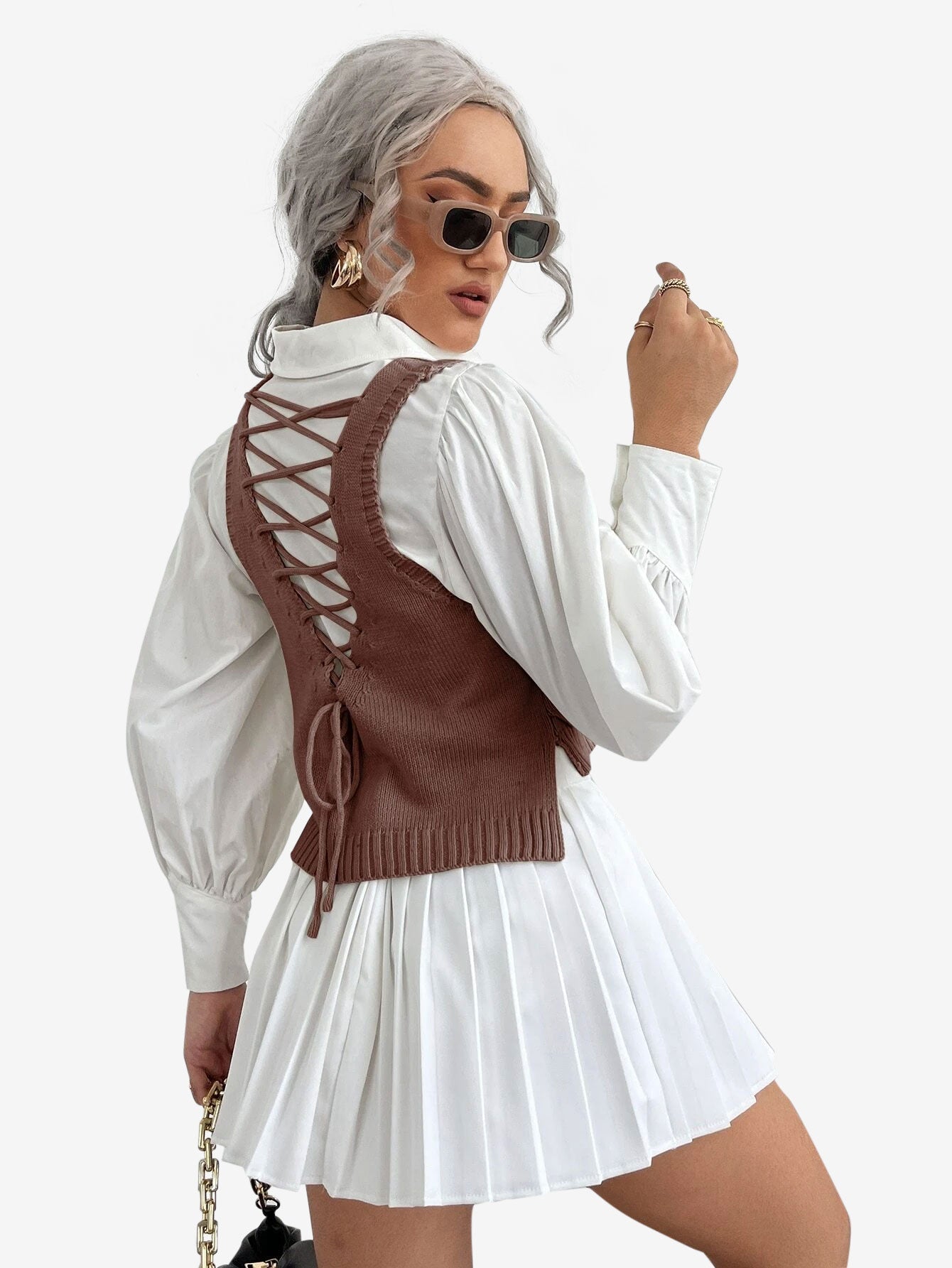 Cable Knit Sweater Vest