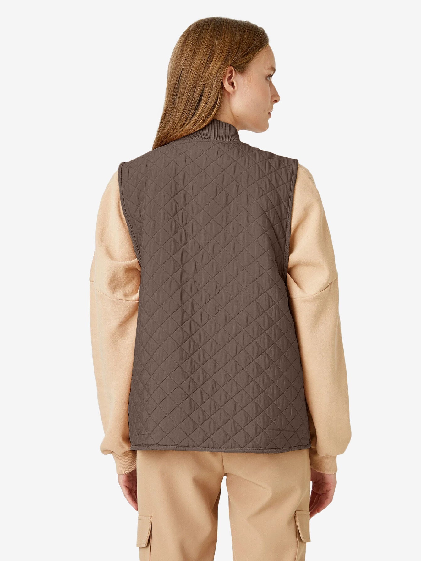 Autumn Zipper Quilted Vest Women