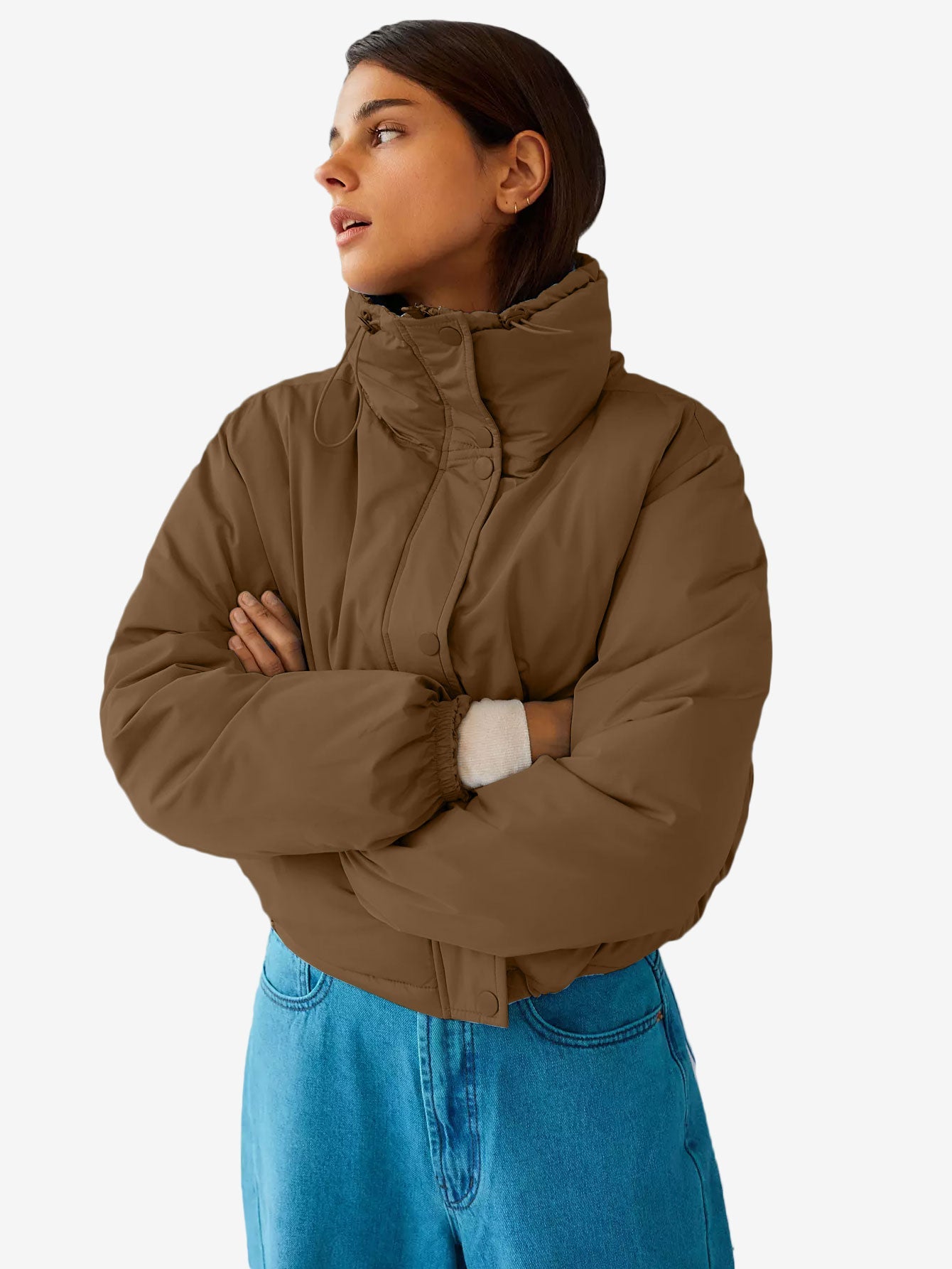 Cozy Lightweight Funnel Neck Puffer Jacket