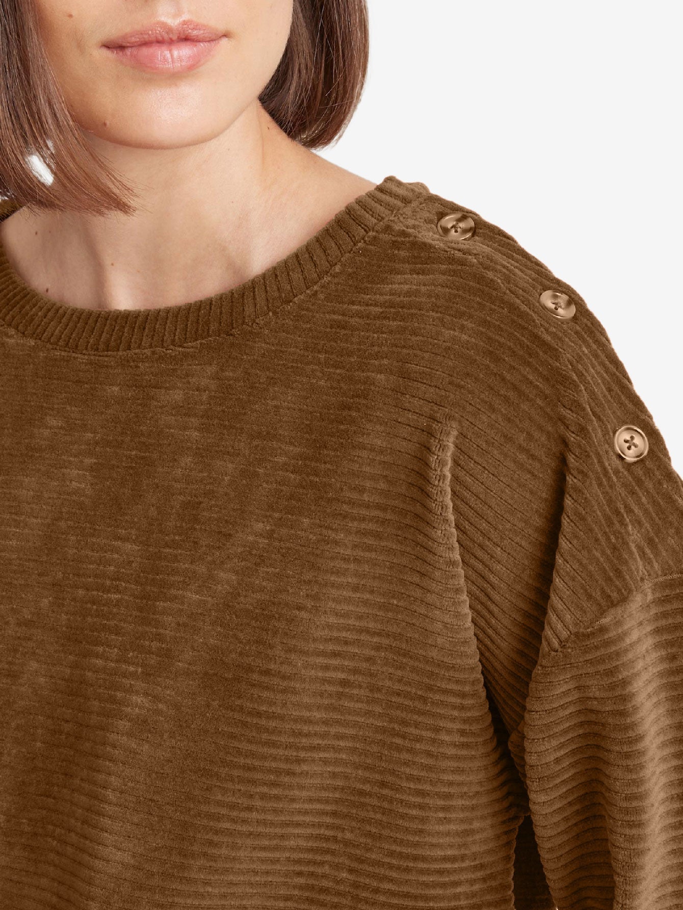 Buttons Corduroy T-shirt